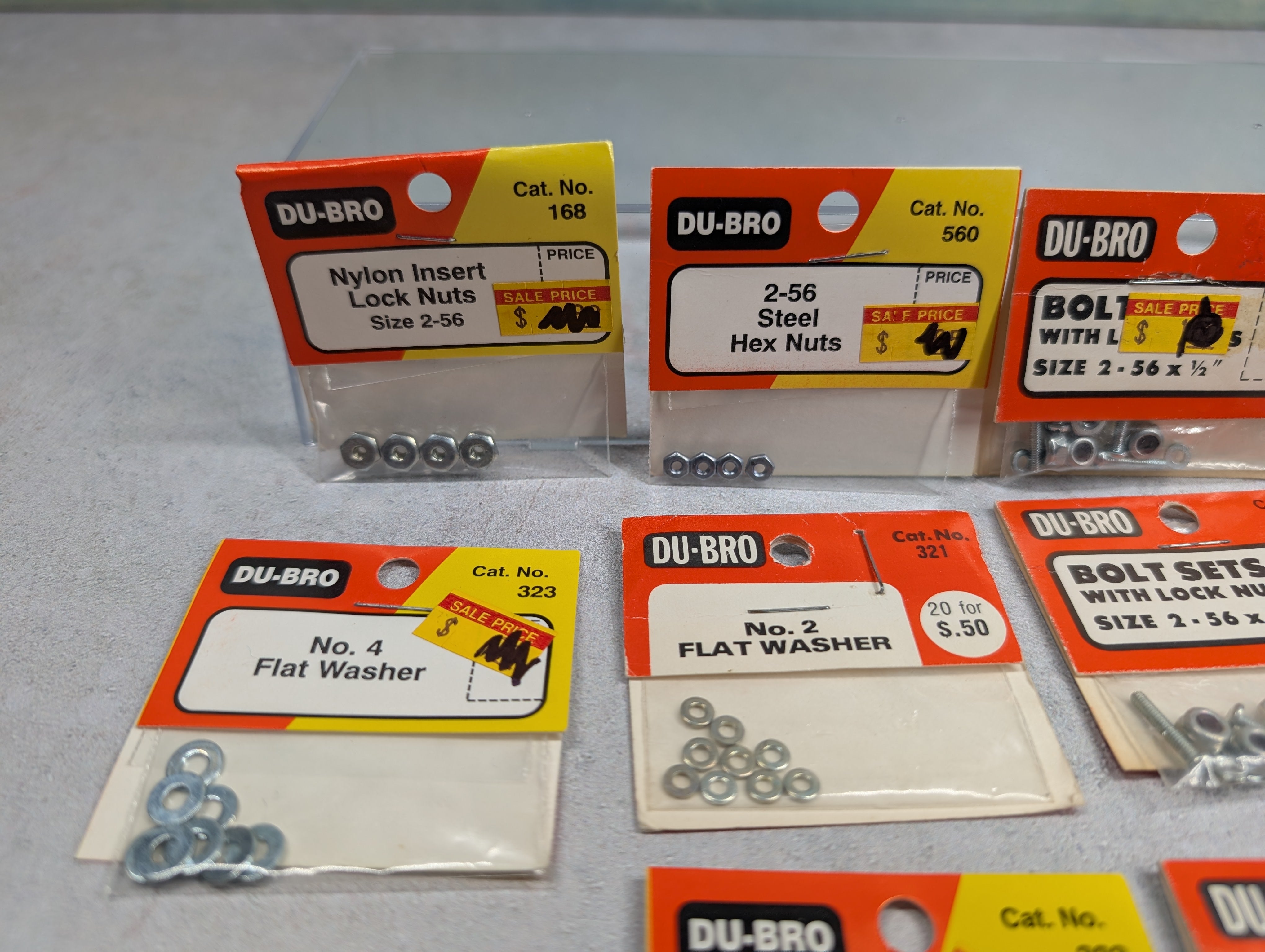 DuBro HO Scale Lot of Various Nuts, Screws & Washers for Models (10 pcs)