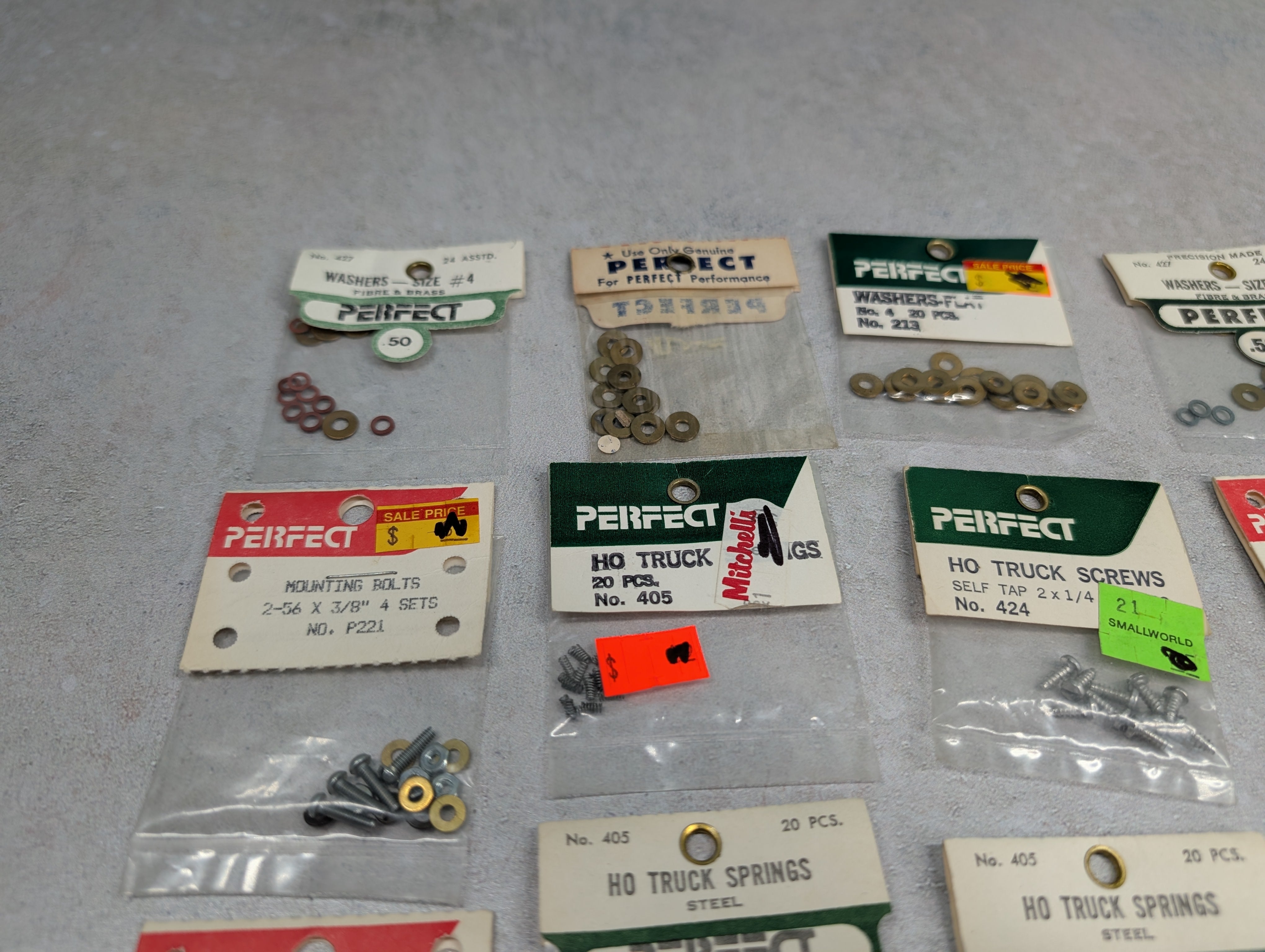 Perfect Parts Company HO Scale Large Lot of Washers, Bolts, Springs and more! (19 pcs)