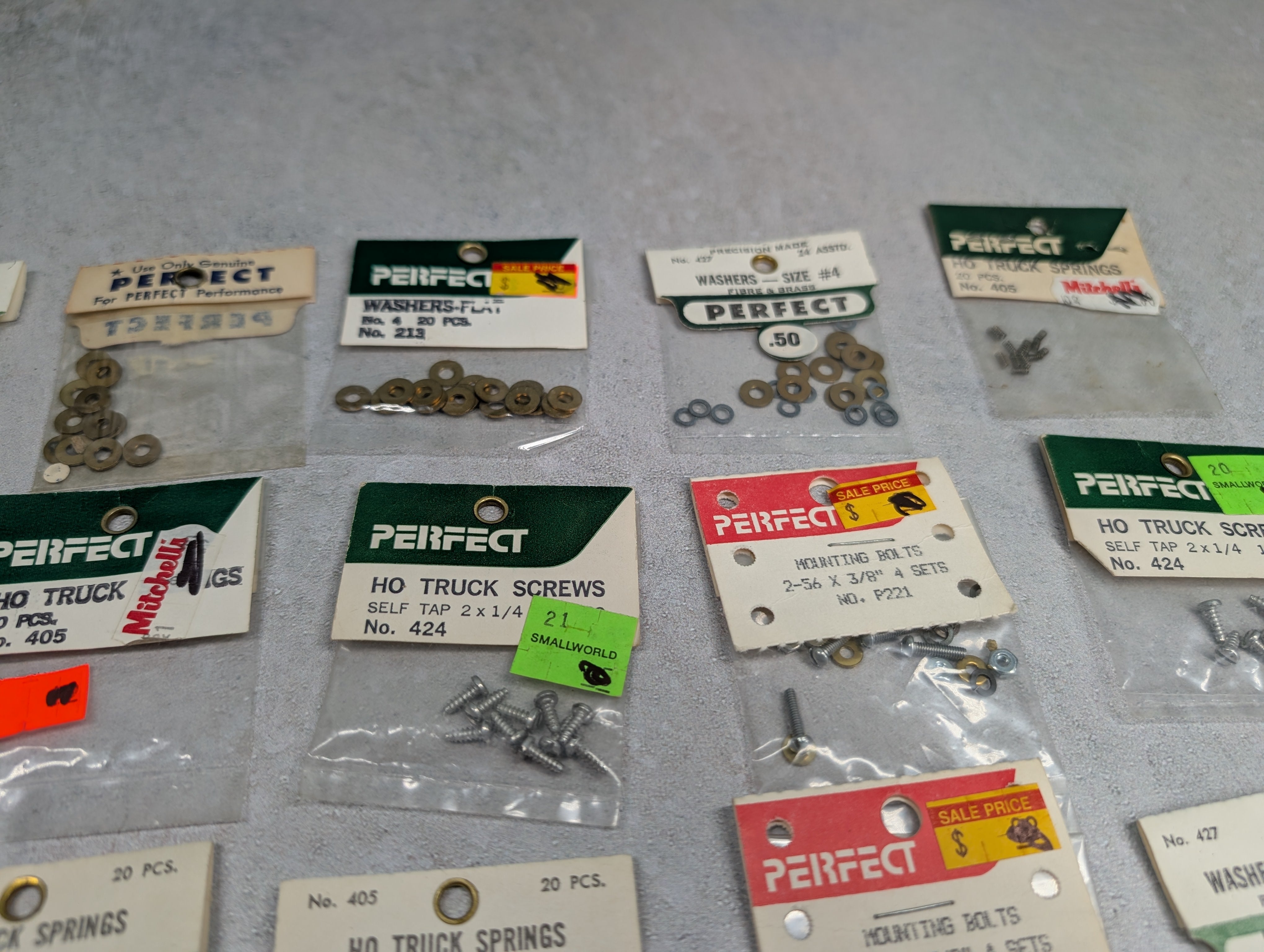 Perfect Parts Company HO Scale Large Lot of Washers, Bolts, Springs and more! (19 pcs)