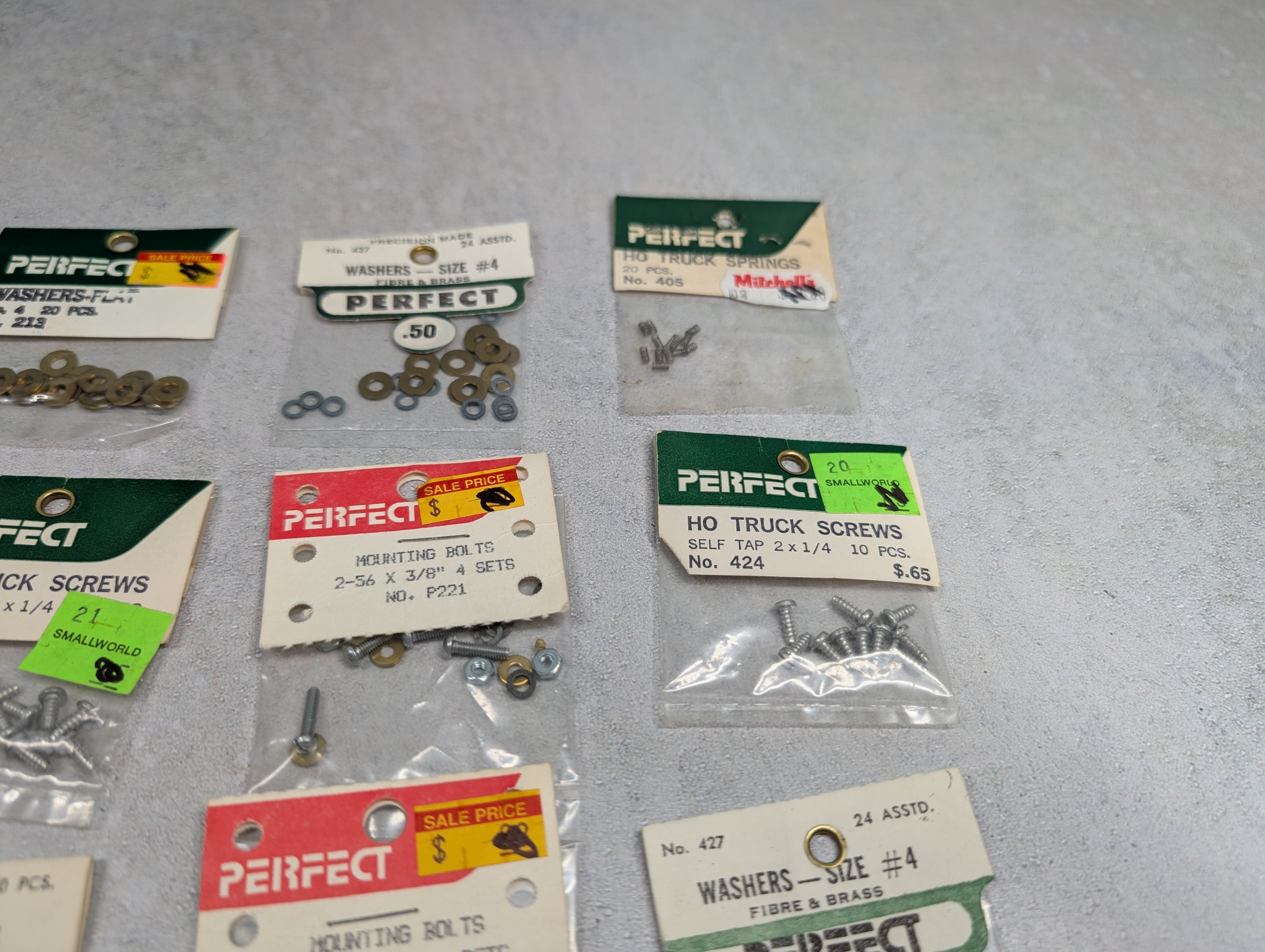 Perfect Parts Company HO Scale Large Lot of Washers, Bolts, Springs and more! (19 pcs)