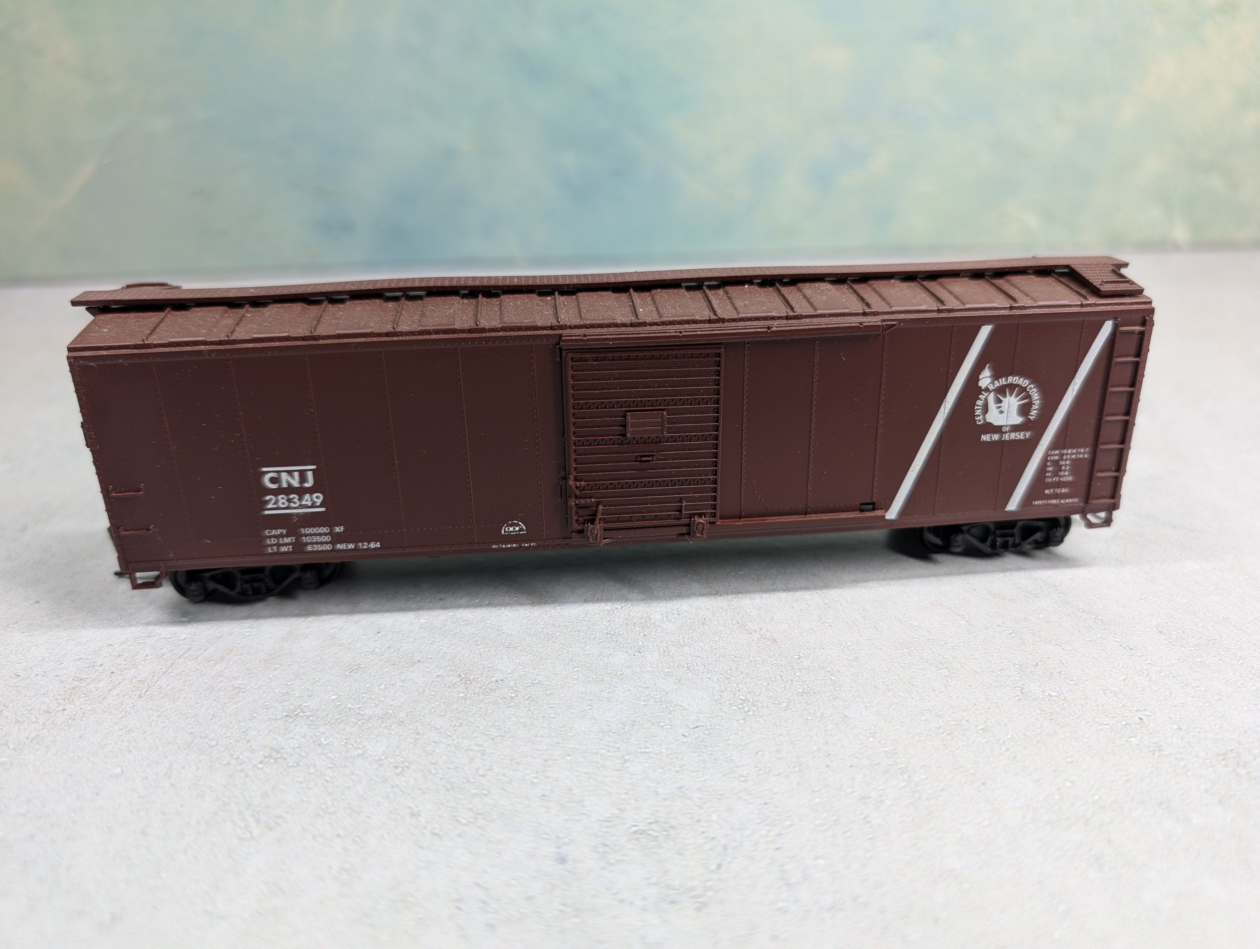 USED Athearn HO Scale 50' Box Car Central Railroad of New Jersey CNJ #28349