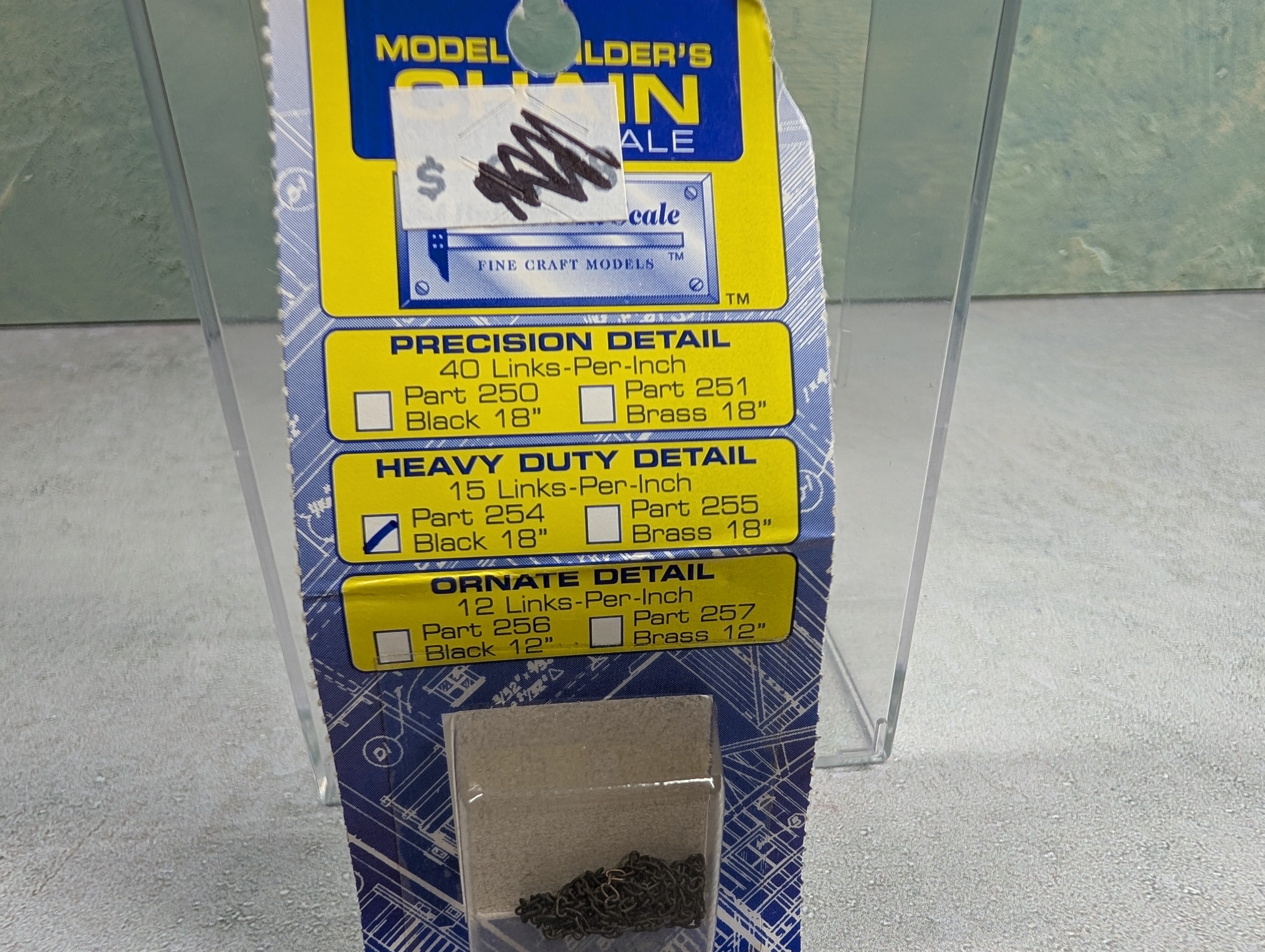 Fine Craft Models 254 HO Scale Heavy Duty Detail Black Chain