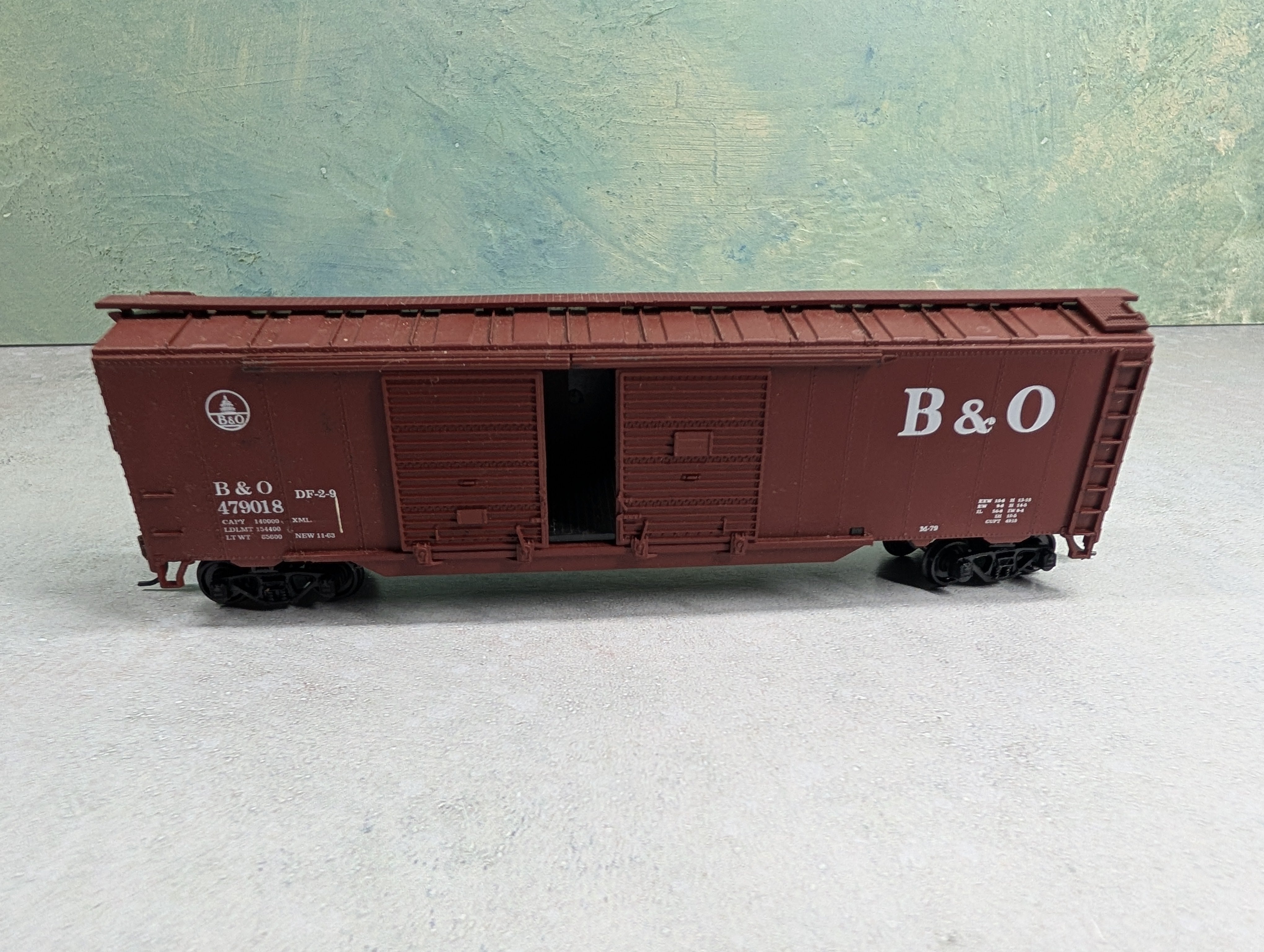 USED Athearn HO Scale 50' Box Car Baltimore and Ohio B&O #479018