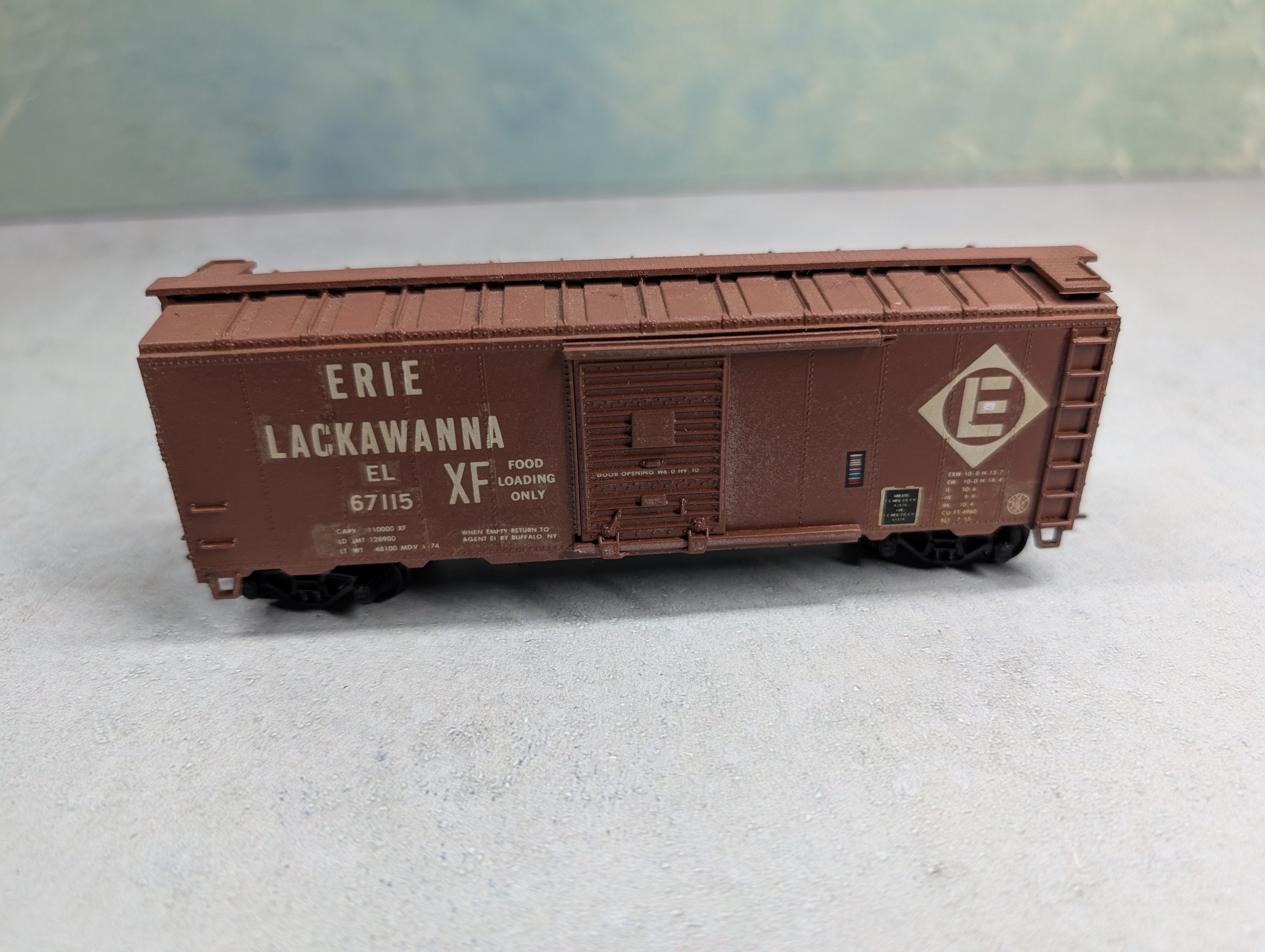 USED Athearn HO Scale 40' Box Car Erie Lackawanna EL #67115 Decal