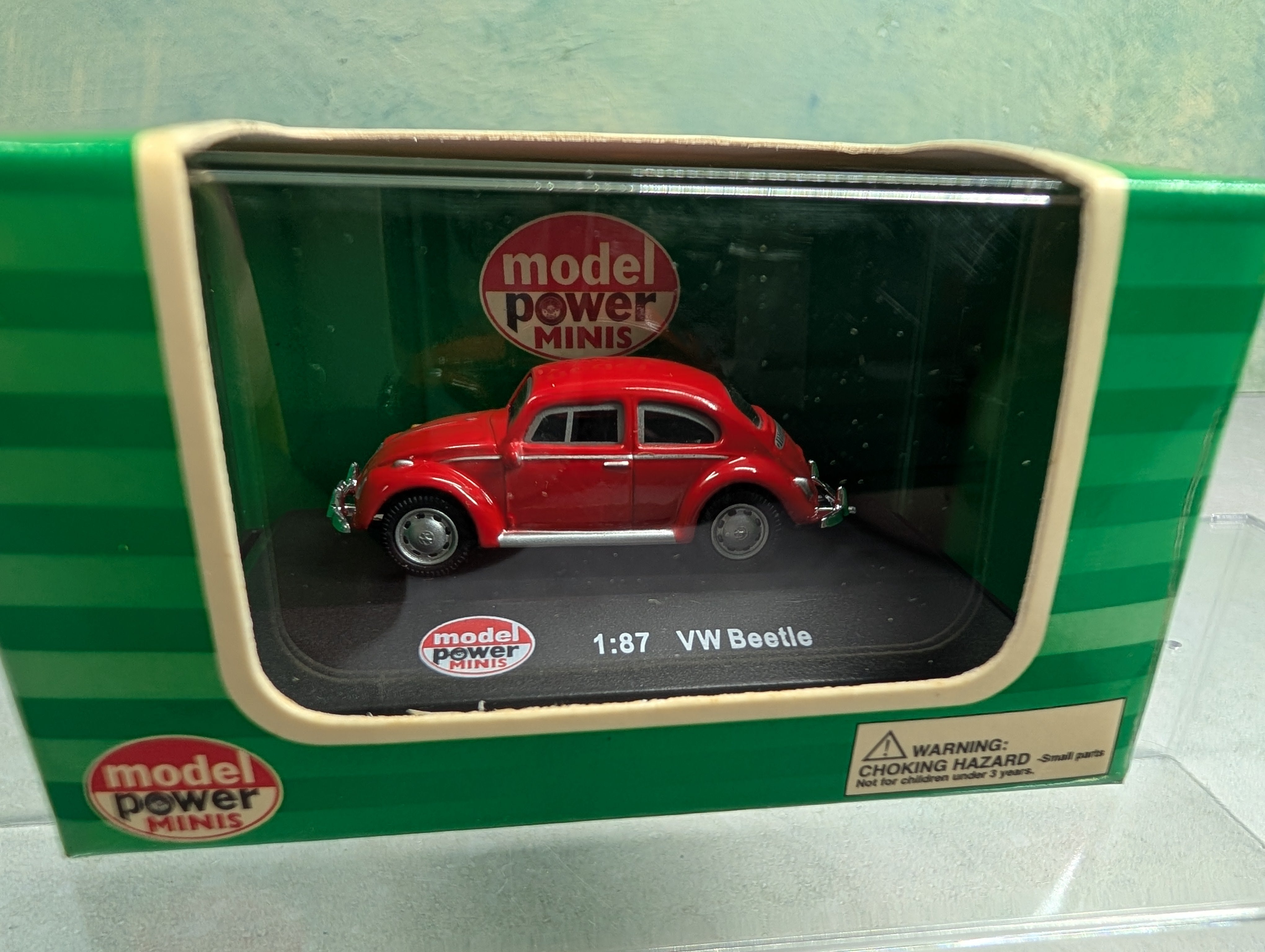 Model Power 19172 HO Scale Red VW Beetle