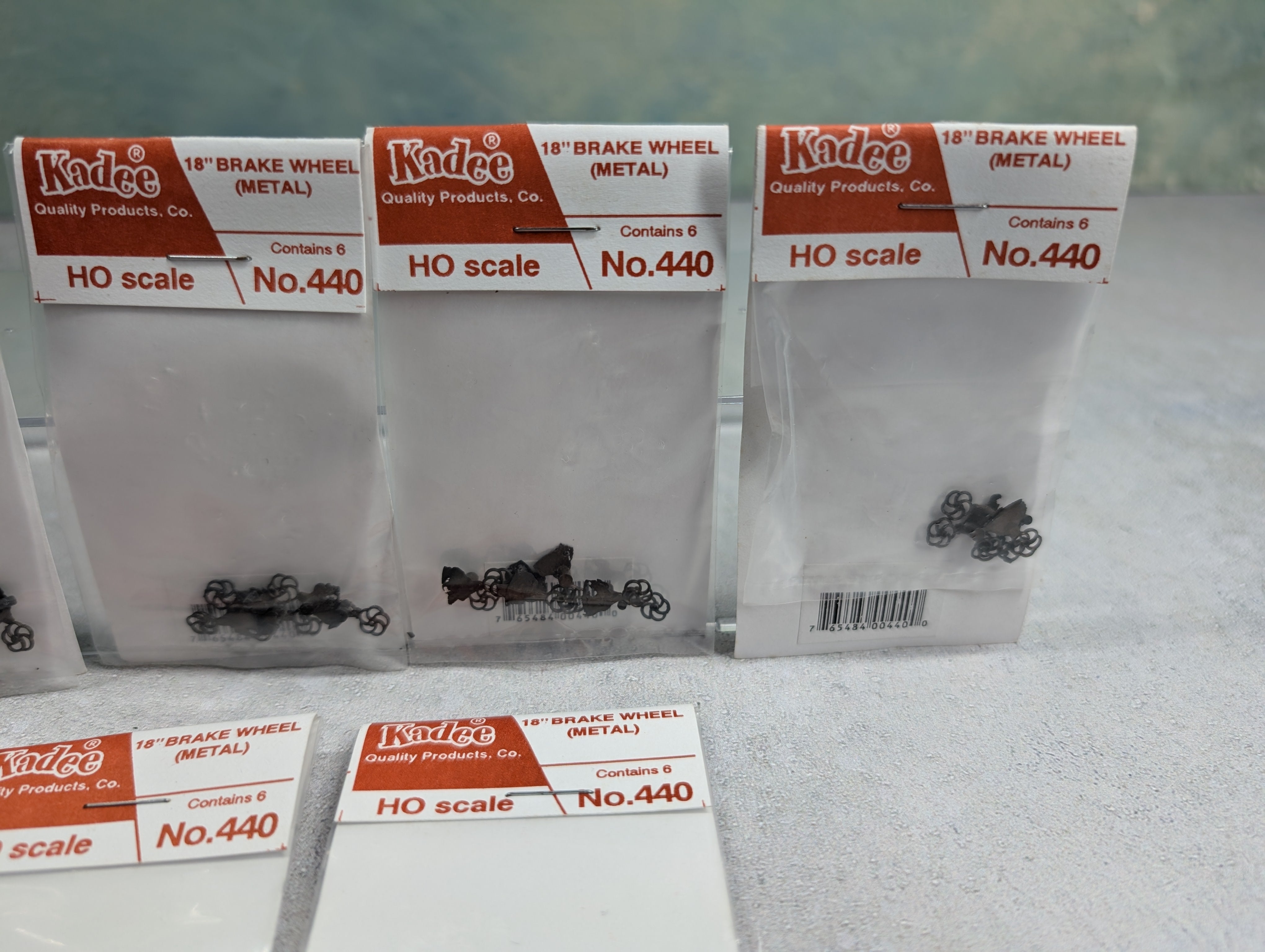Kadee 440 HO Scale 18" Old-Time Metal Brake Wheels (6 pcs)