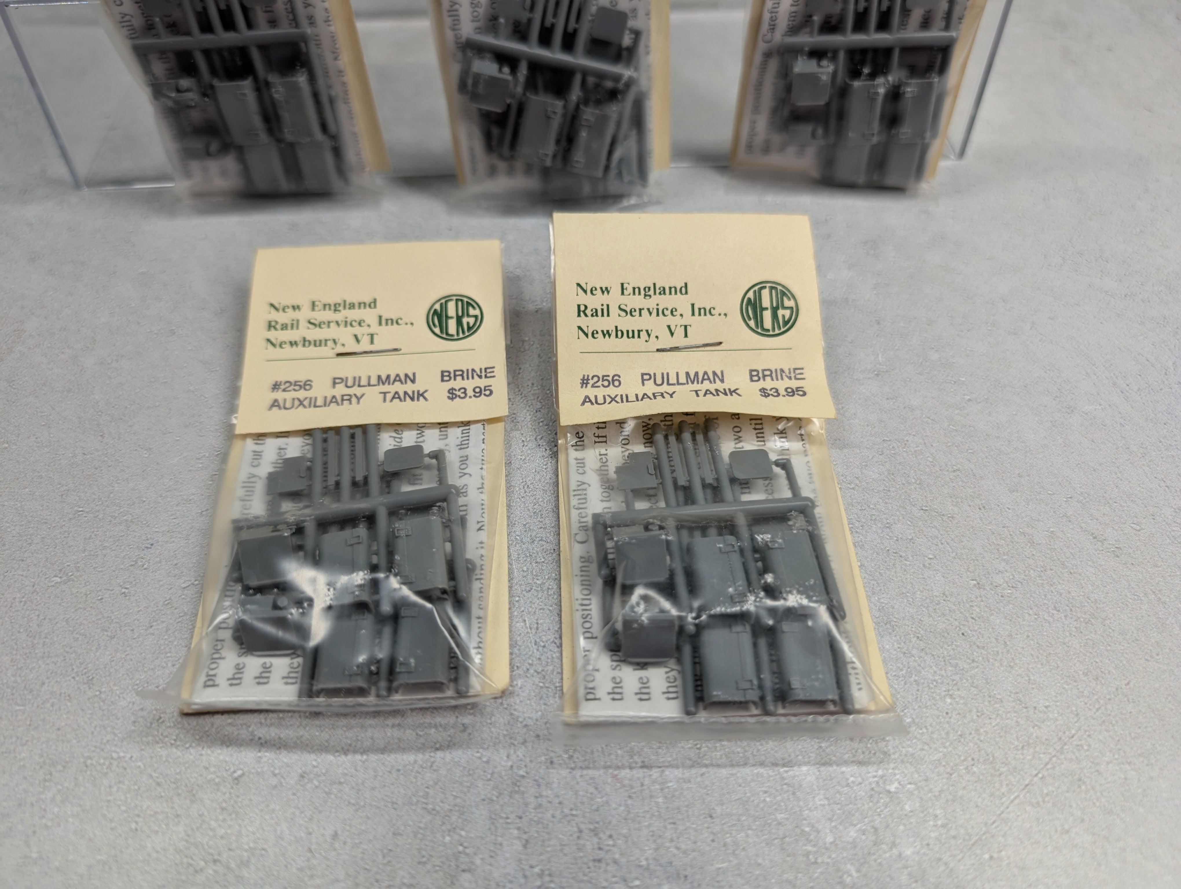 New England Rail Service 256 HO Scale Pullman Brine Auxiliary Tank Detail Parts (5 pcs)