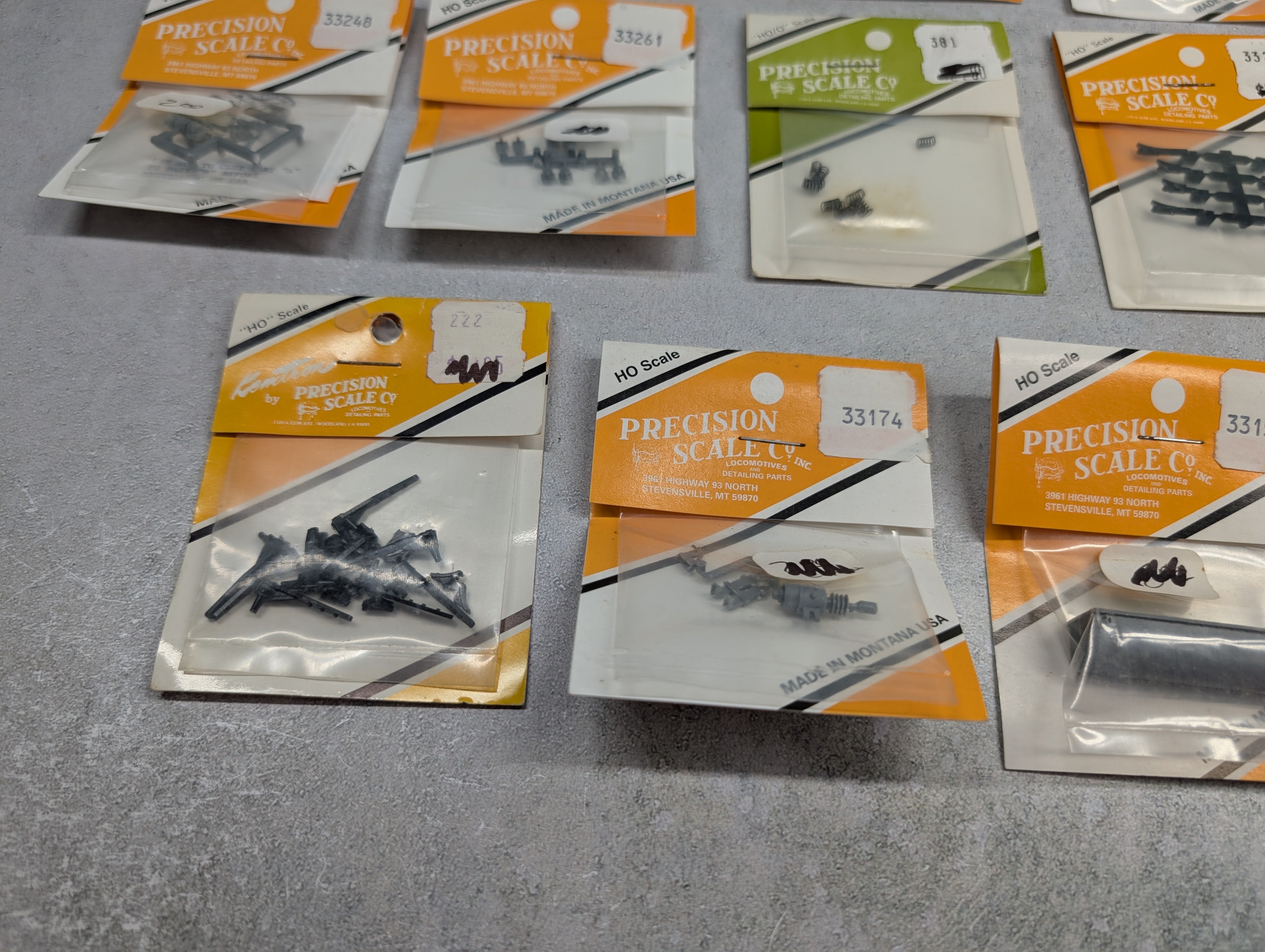 Precision Scale Co HO Scale Large Lot of Detail Parts Generator, Transfer Drive, Brake Hangers + more (19 pcs)