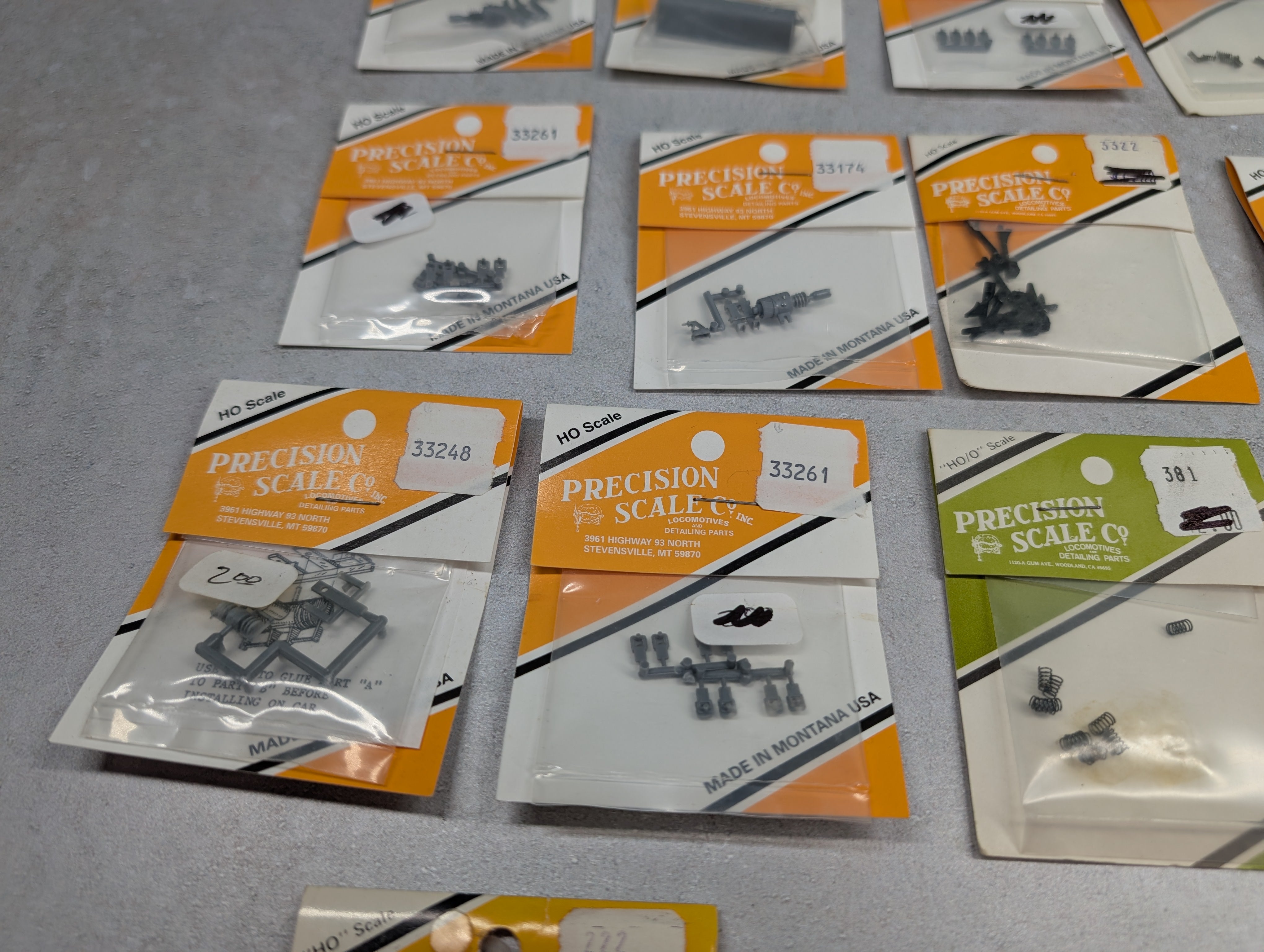 Precision Scale Co HO Scale Large Lot of Detail Parts Generator, Transfer Drive, Brake Hangers + more (19 pcs)