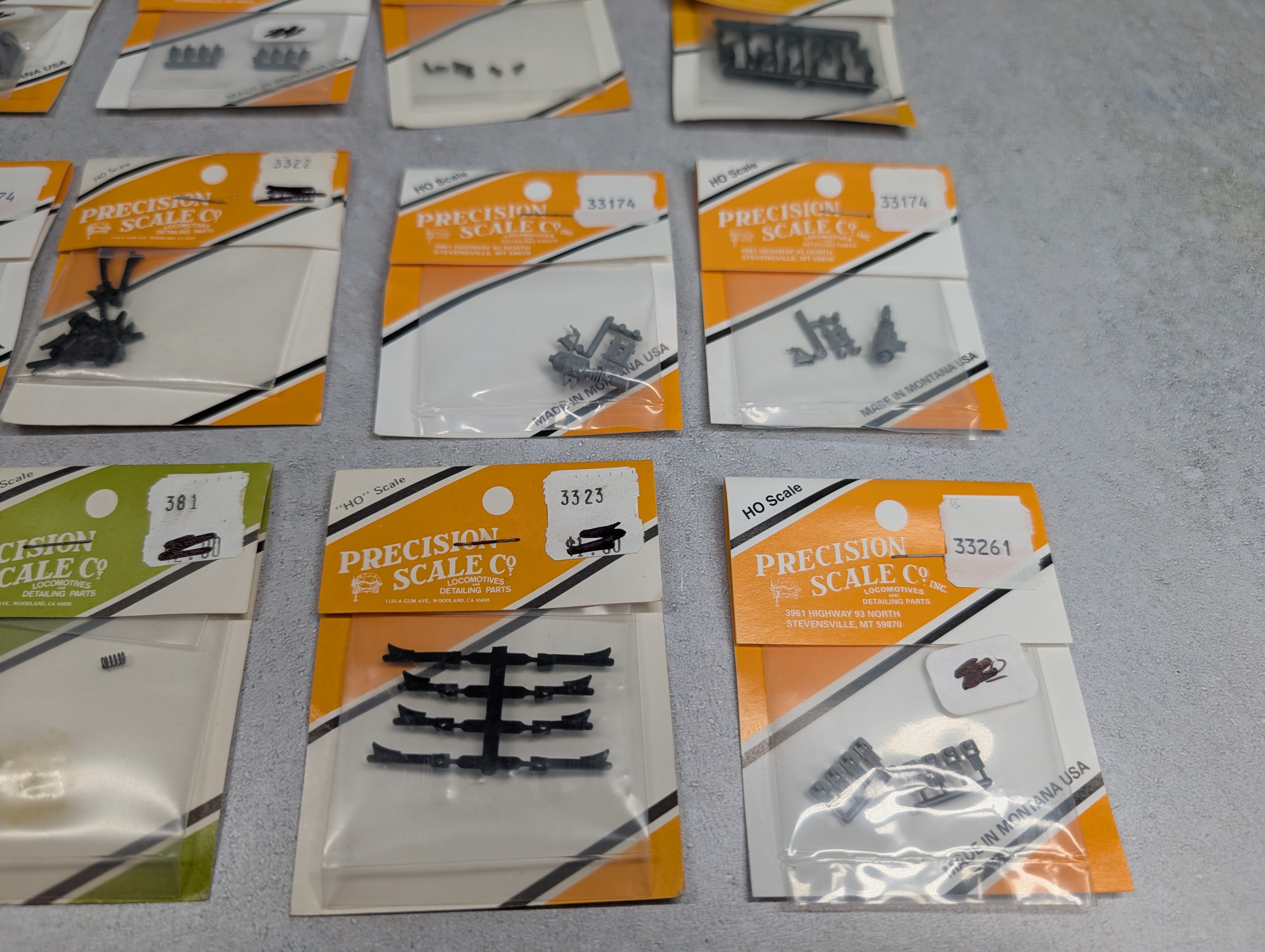 Precision Scale Co HO Scale Large Lot of Detail Parts Generator, Transfer Drive, Brake Hangers + more (19 pcs)