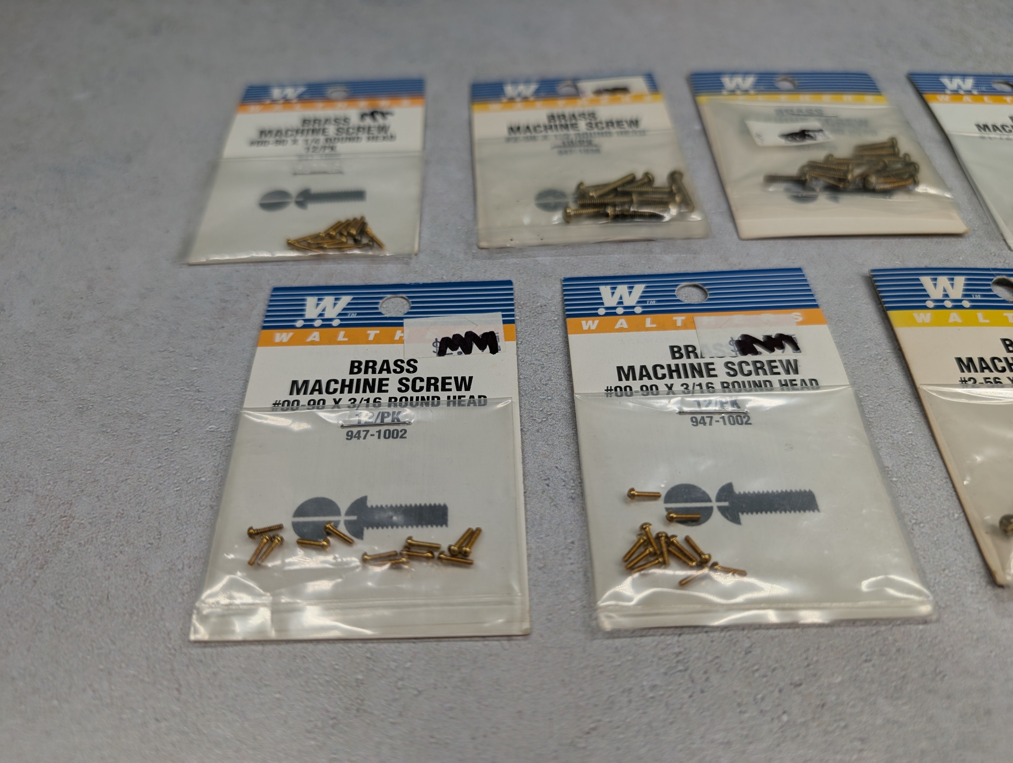Walthers HO Scale Lot of Brass Screws (7 pcs)