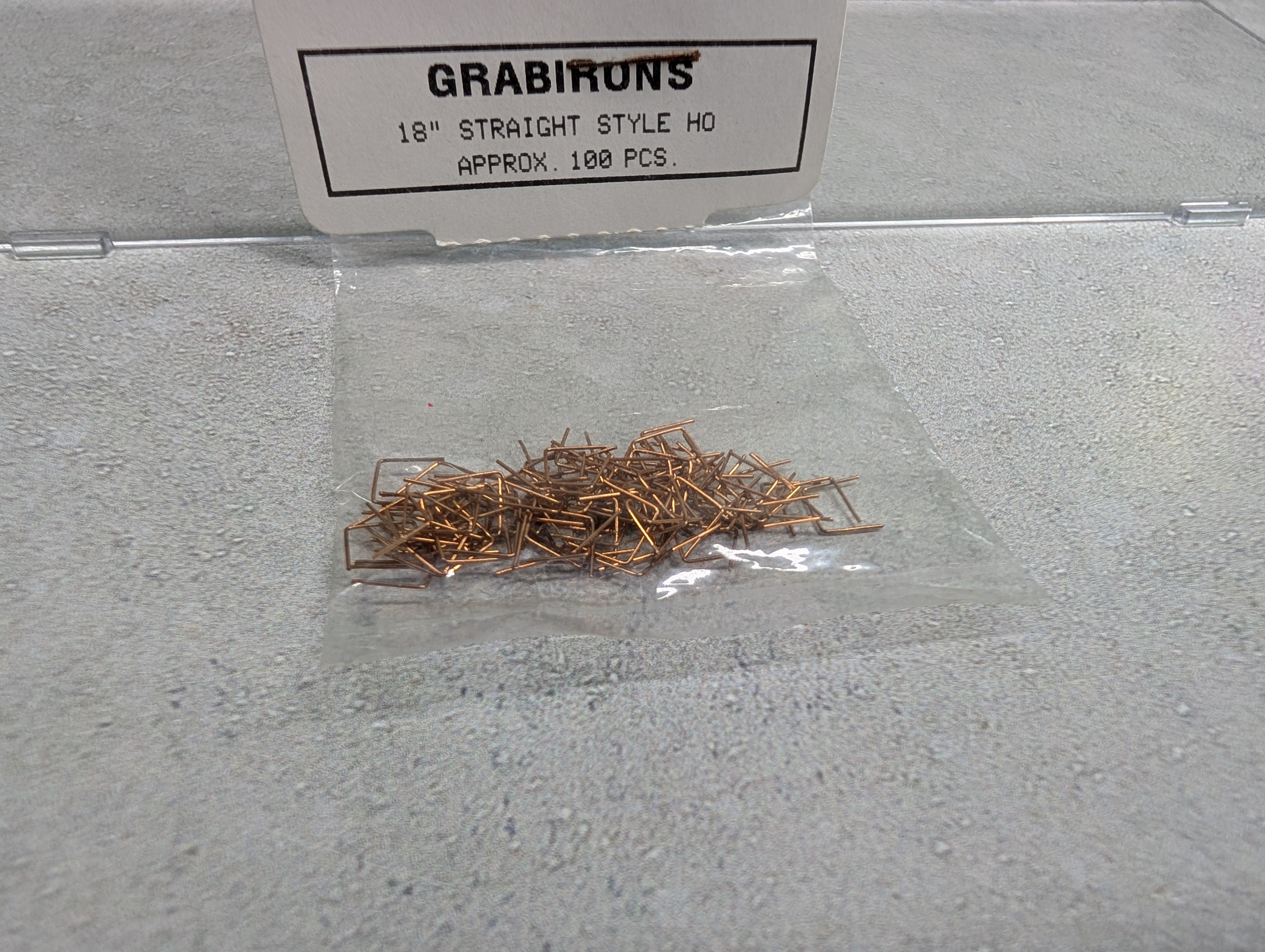 Tichy Train Group 3021 HO Scale 18" Straight Style Grabirons (100 pcs)