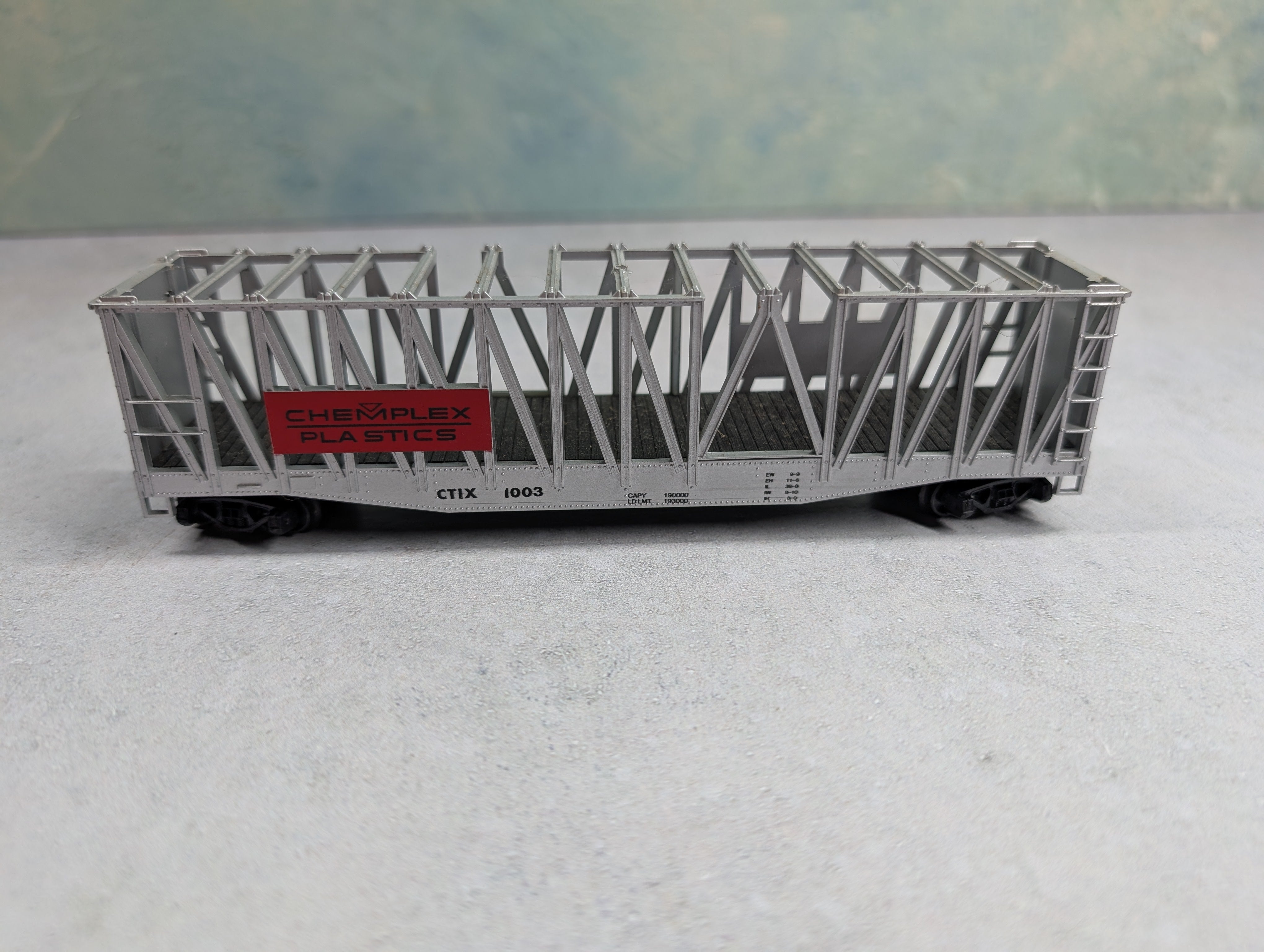 USED AHM HO Scale Skeletal Flat Car Chemplex Plastics CTIX #1003