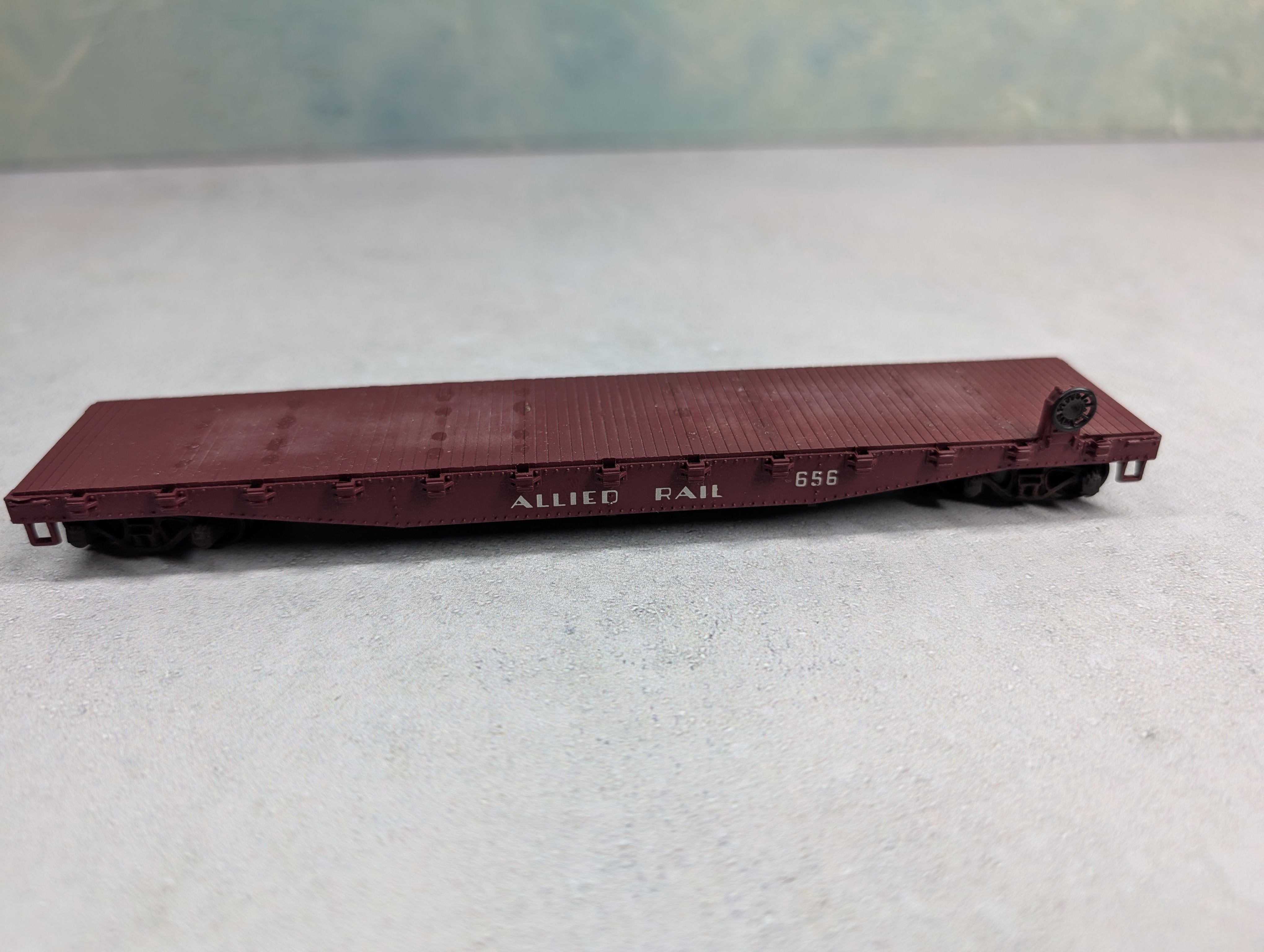 USED Athearn HO Scale 50' Flat Car Allied Rail #656 Custom