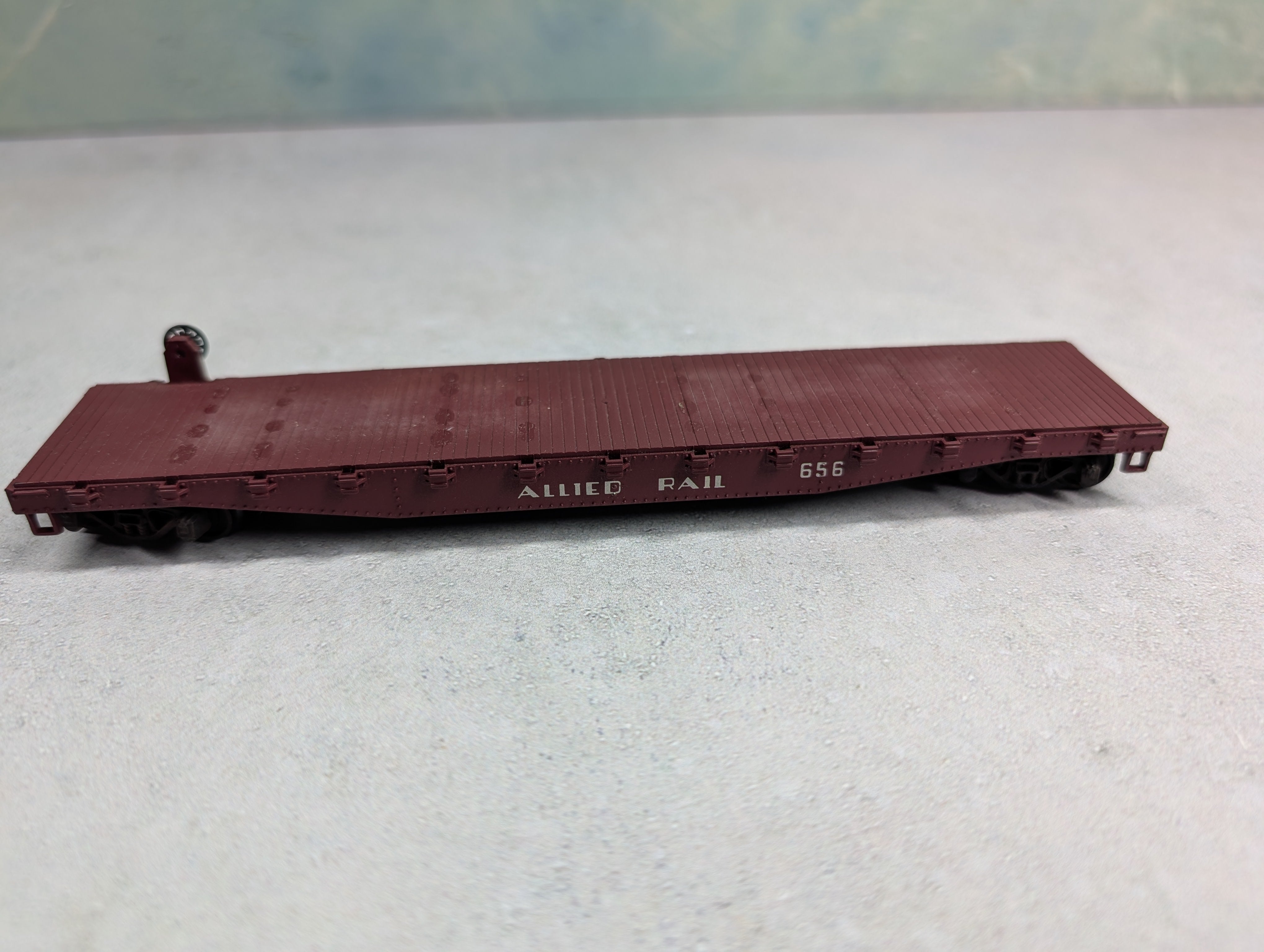 USED Athearn HO Scale 50' Flat Car Allied Rail #656 Custom