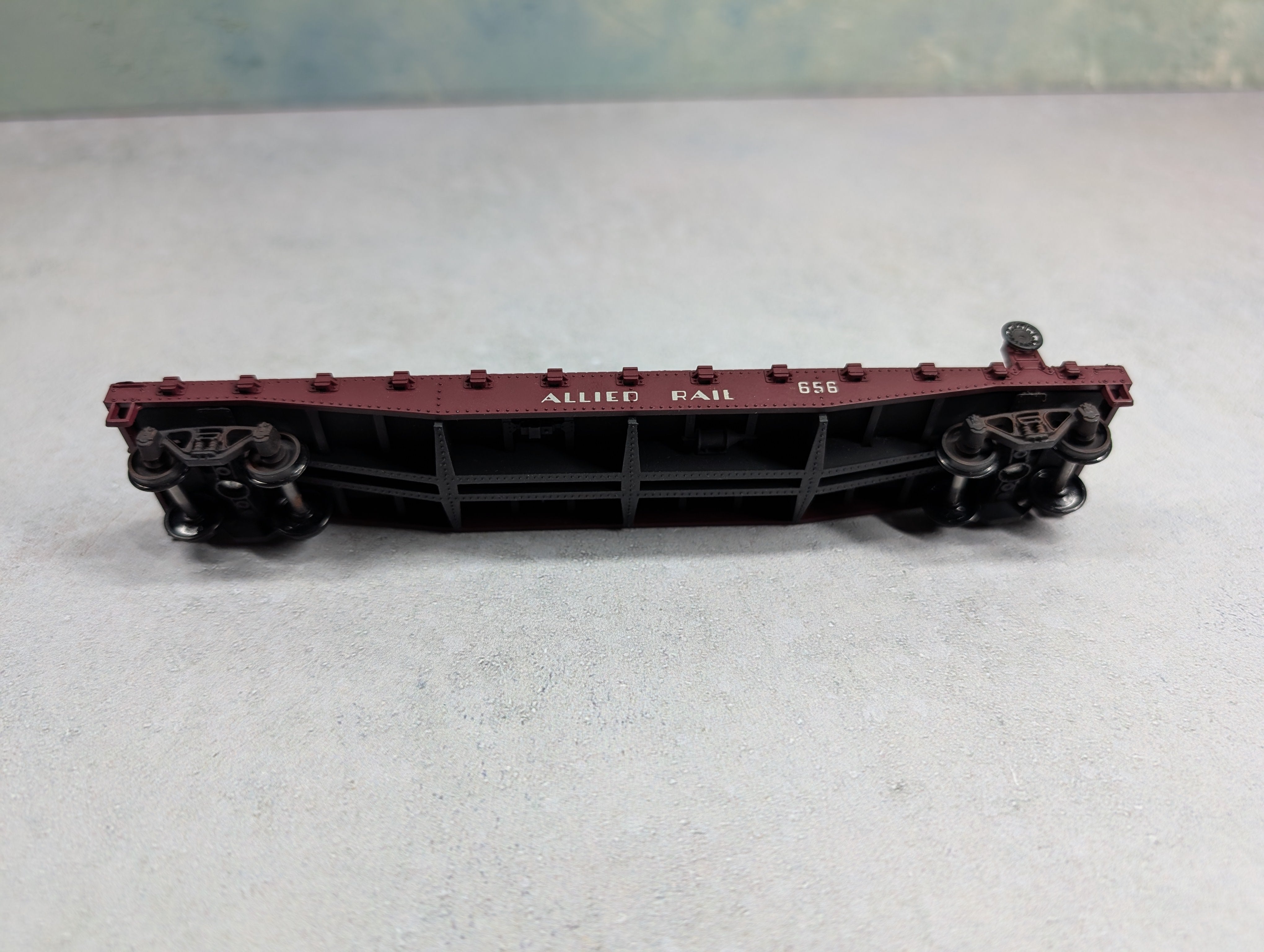 USED Athearn HO Scale 50' Flat Car Allied Rail #656 Custom