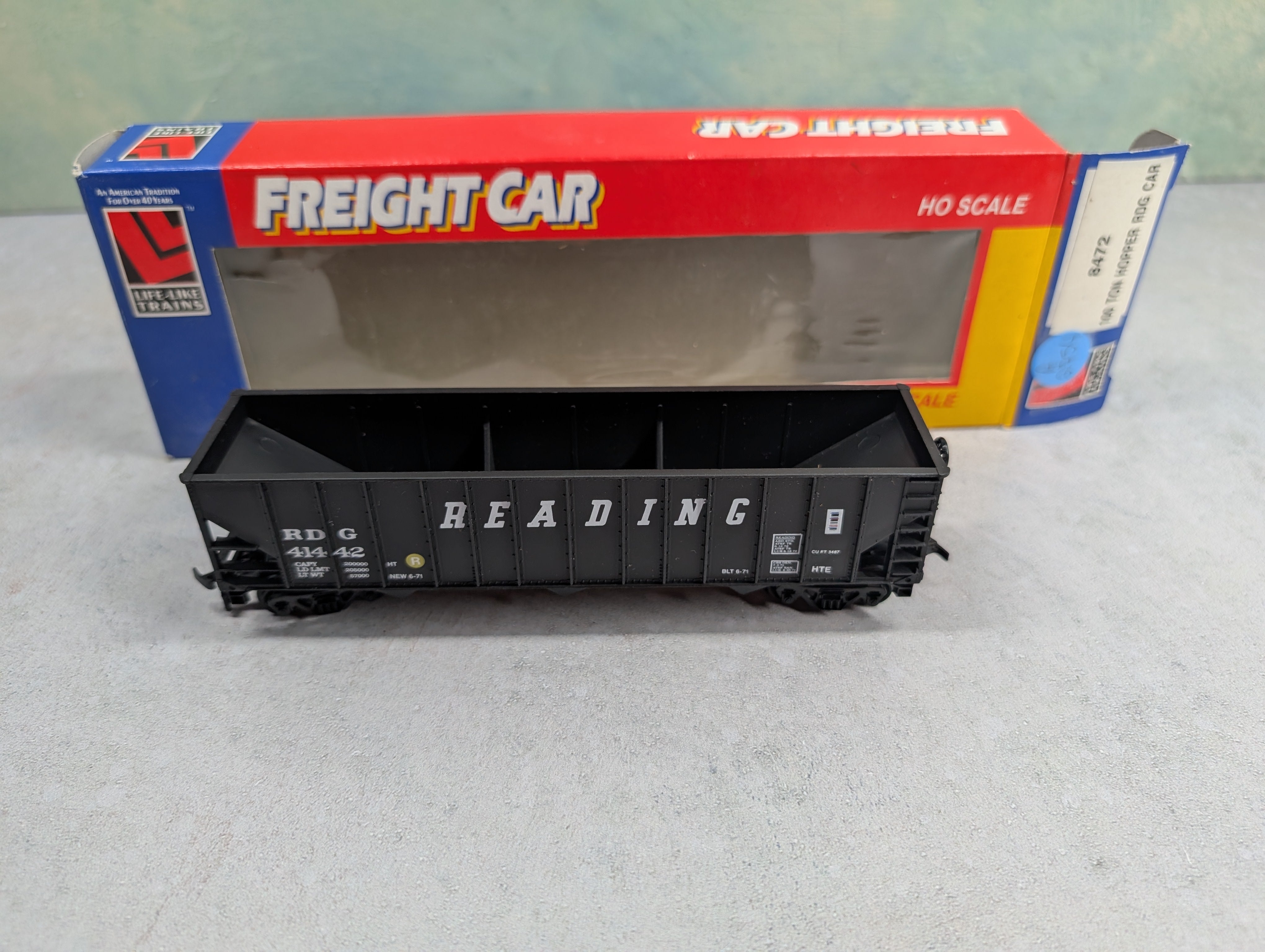 USED Life-Like HO Scale 100 Ton Hopper Reading RDG #41442