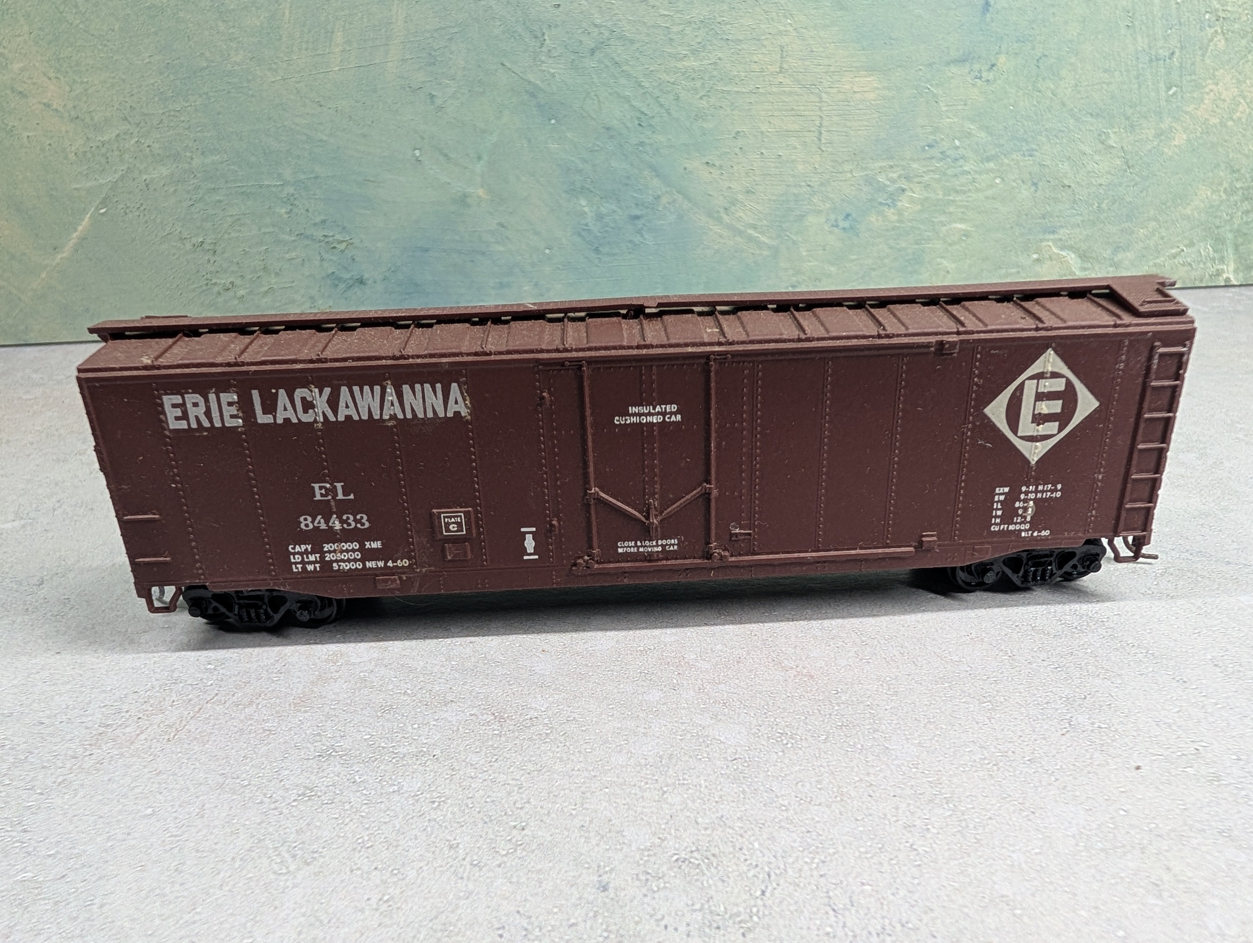 USED Athearn HO Scale 50' Box Car Erie Lackawanna EL #84433 Decal