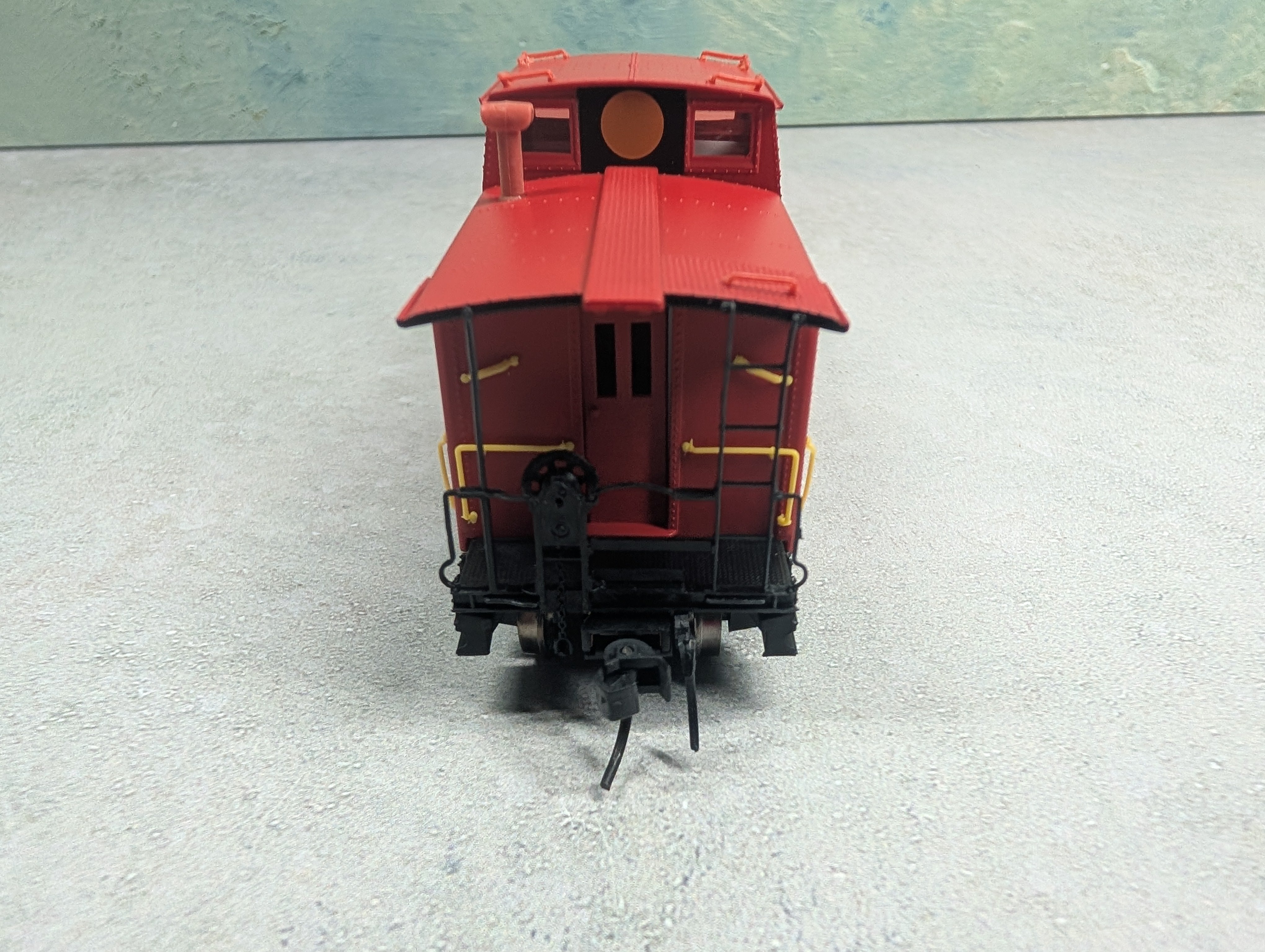 USED Life-Like 31261 HO Scale Center Cupola Steel Caboose, Proto 2000 Jersey Central CNJ #91552