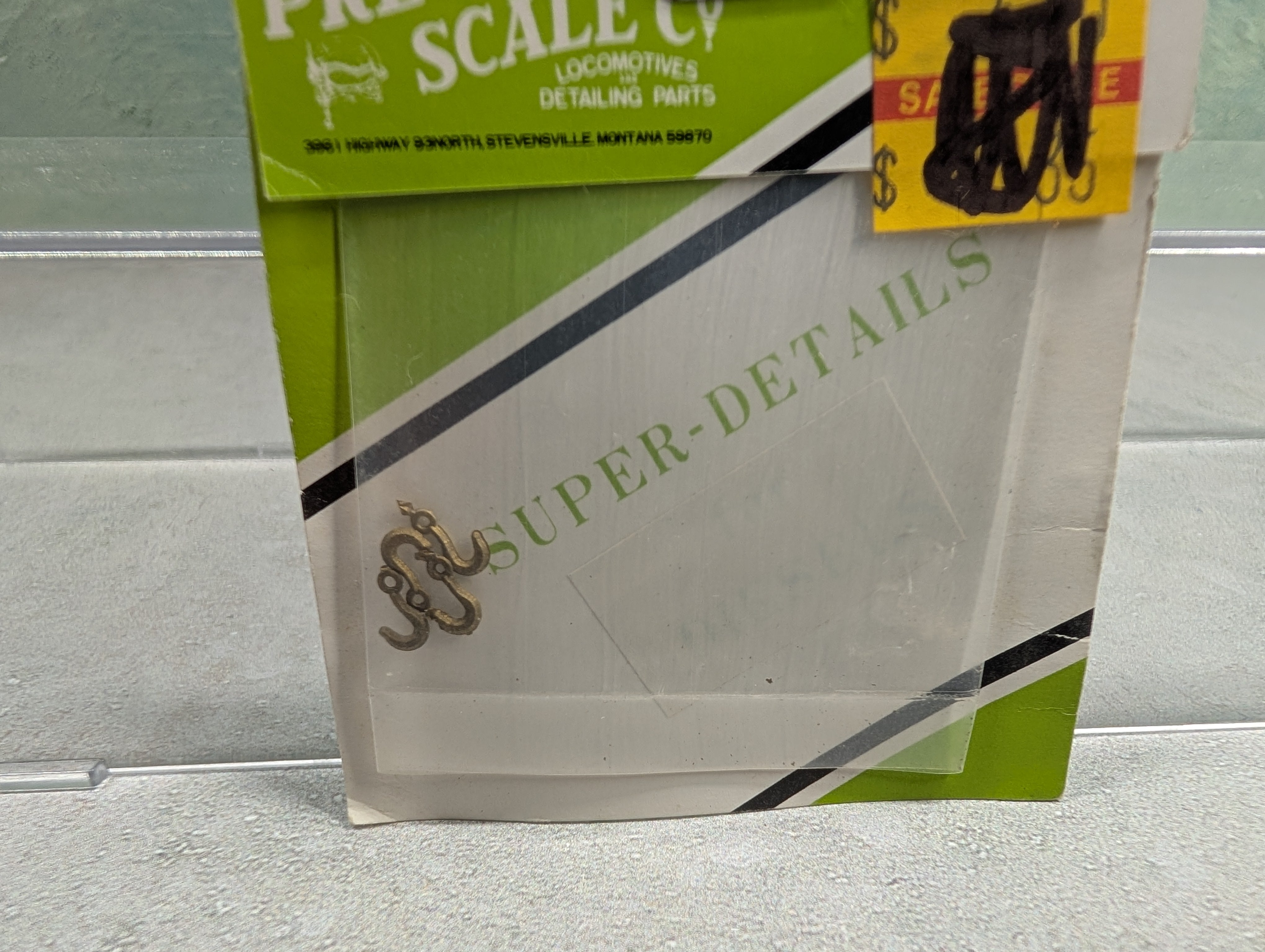 Precision Scale Co 48208 HO Scale Hooks, Detail Parts (4 pcs)