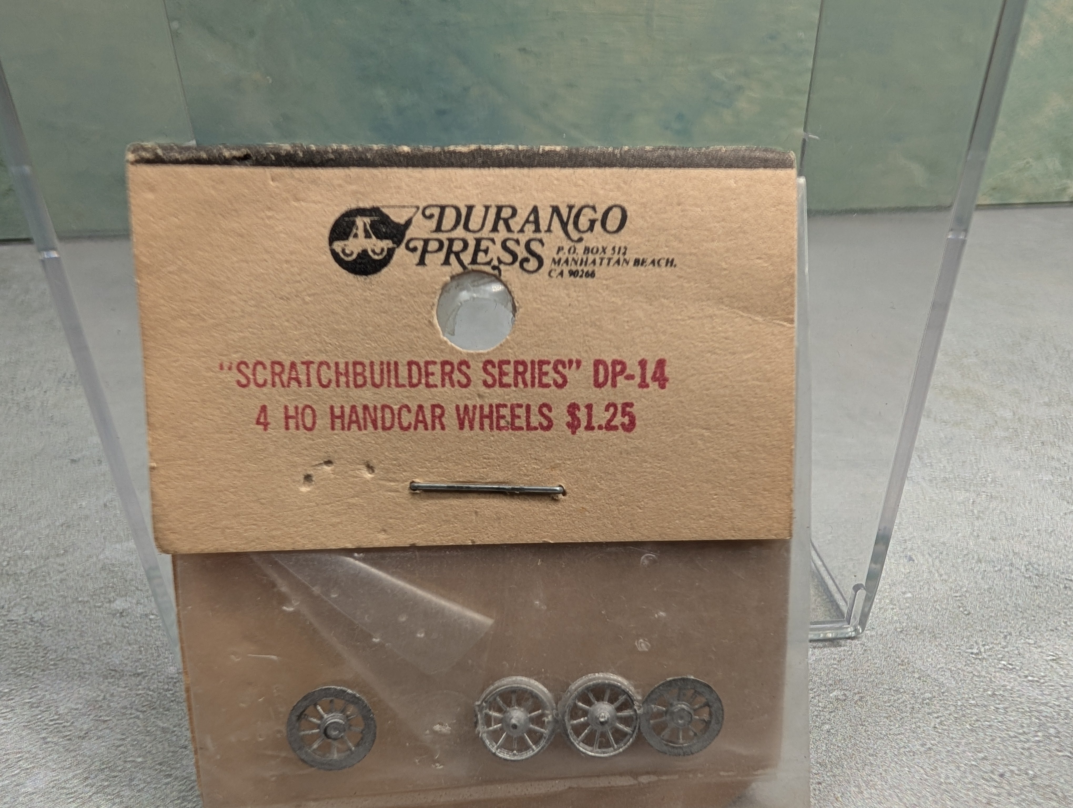 Durango Press DP14 HO Scale Handcar Wheels, Metal Scratchbuilders Series (4 pcs)