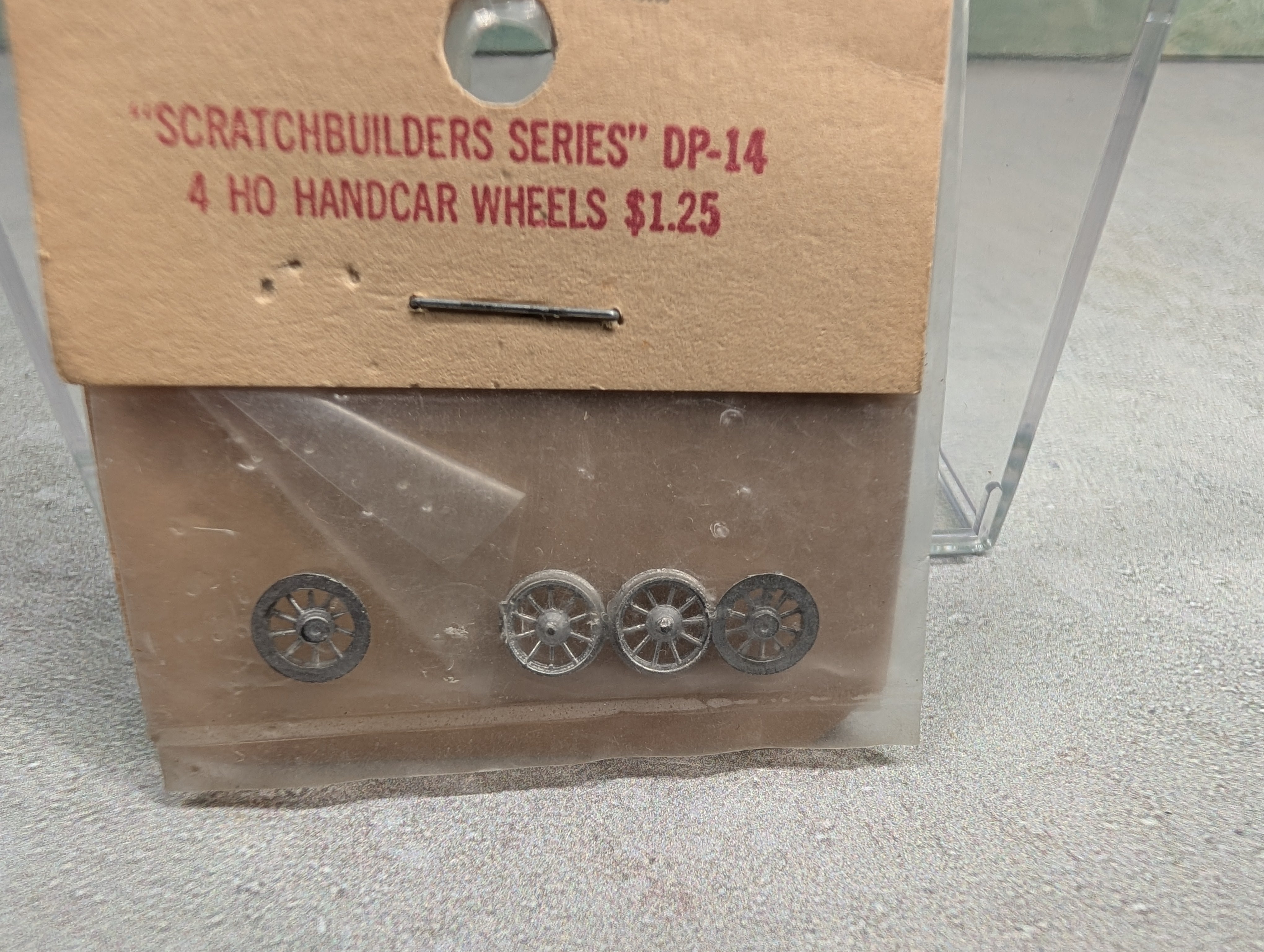 Durango Press DP14 HO Scale Handcar Wheels, Metal Scratchbuilders Series (4 pcs)