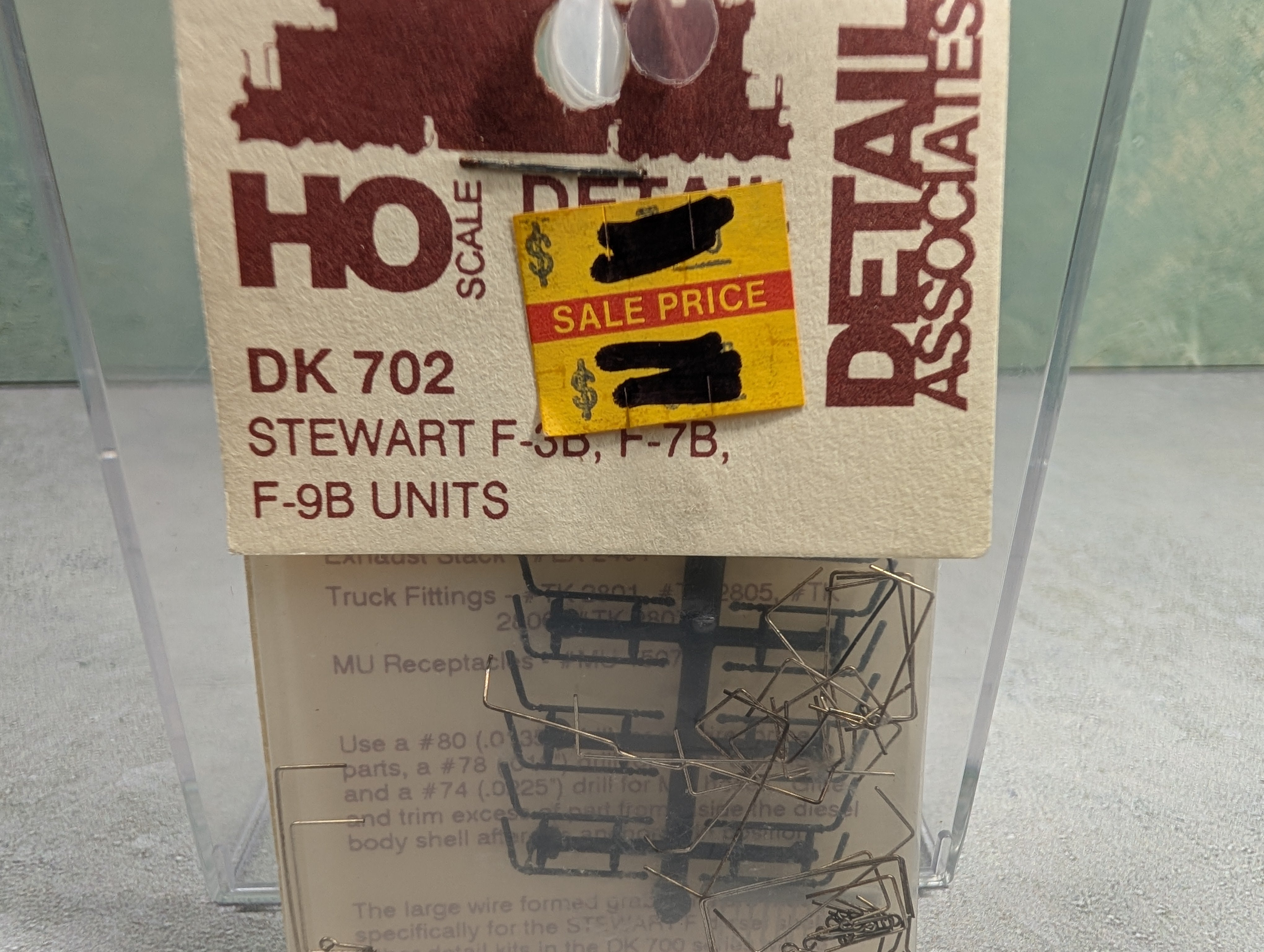 Details Associates DK702 HO Scale Stewart F3B F7B F9B Unites Detail Parts
