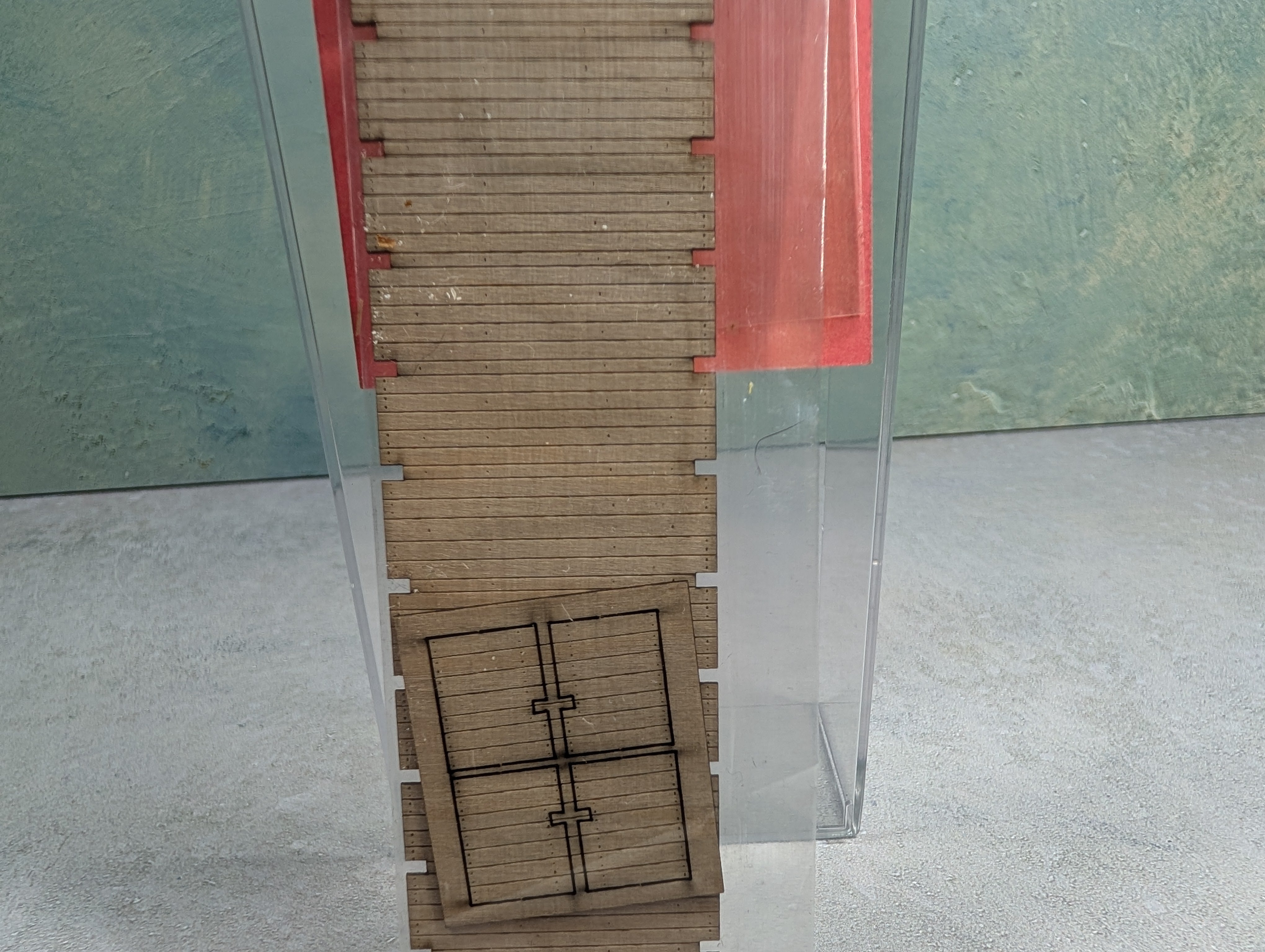 Laserkit 233 HO Scale Wood Deck w/ Bolt Holes for Walthers 54' GSC Flat Car