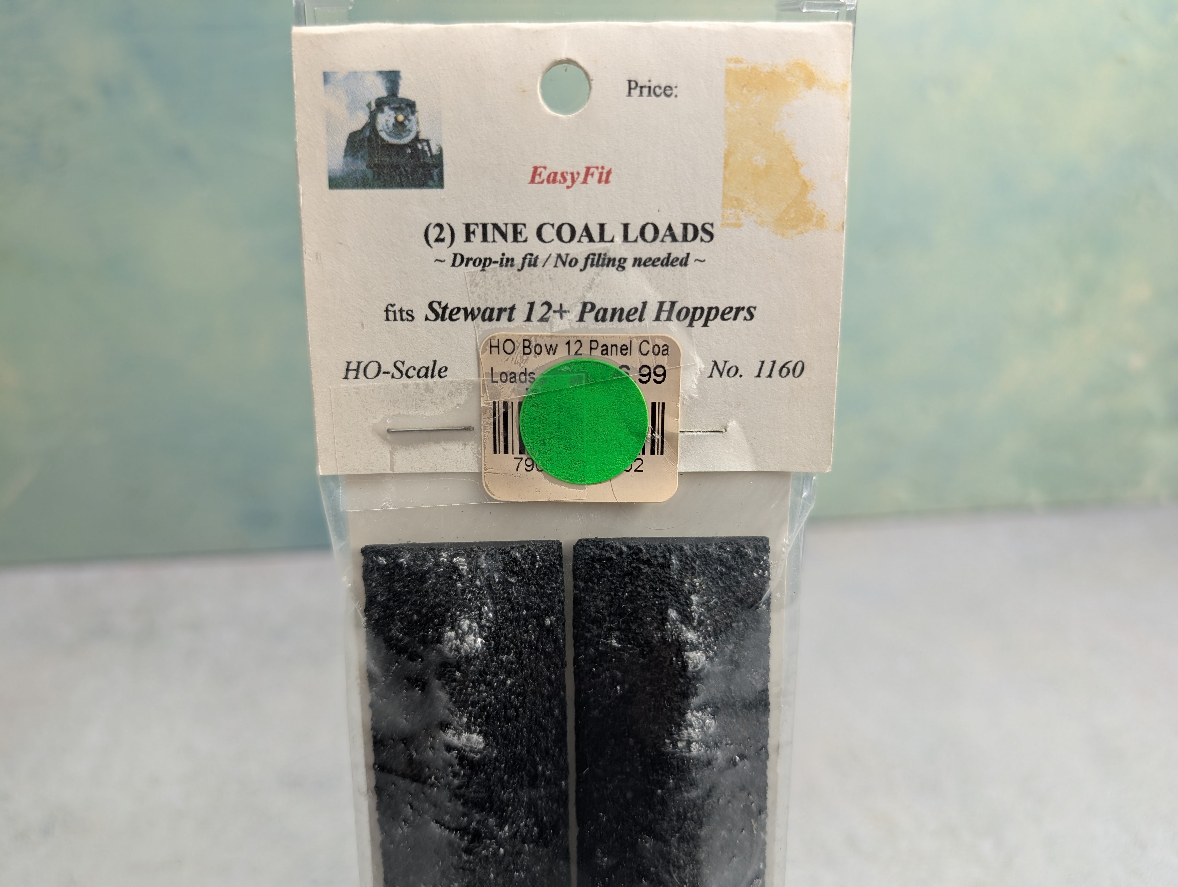 JWD Premium Products 1160 HO Scale Fine Coal Loads for Stewart 12 Panel Hoppers (2 pcs)