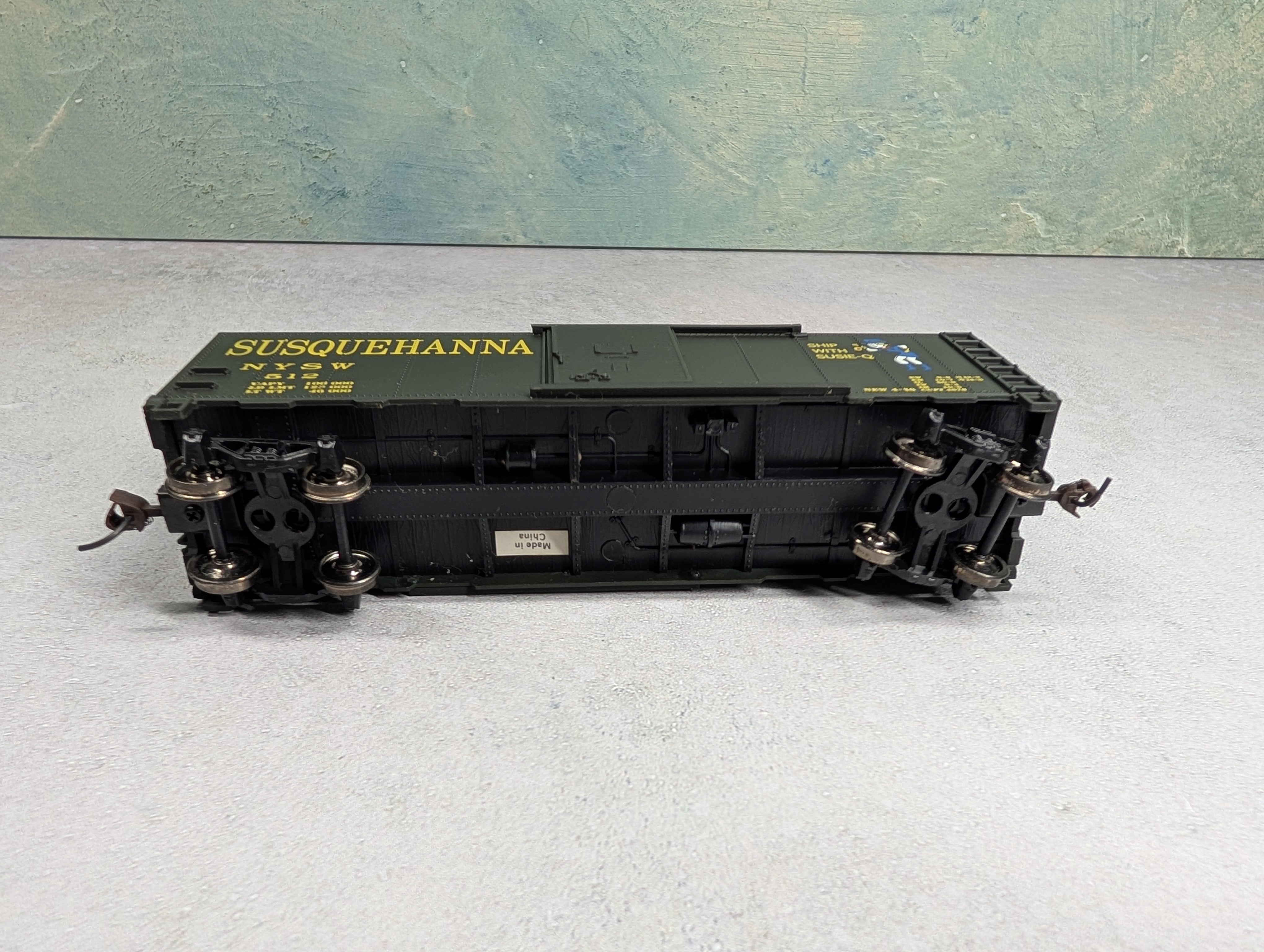 USED Mantua 734-305 HO Scale 40' Box Car Susquehanna NYSW #512 Knuckle Couplers