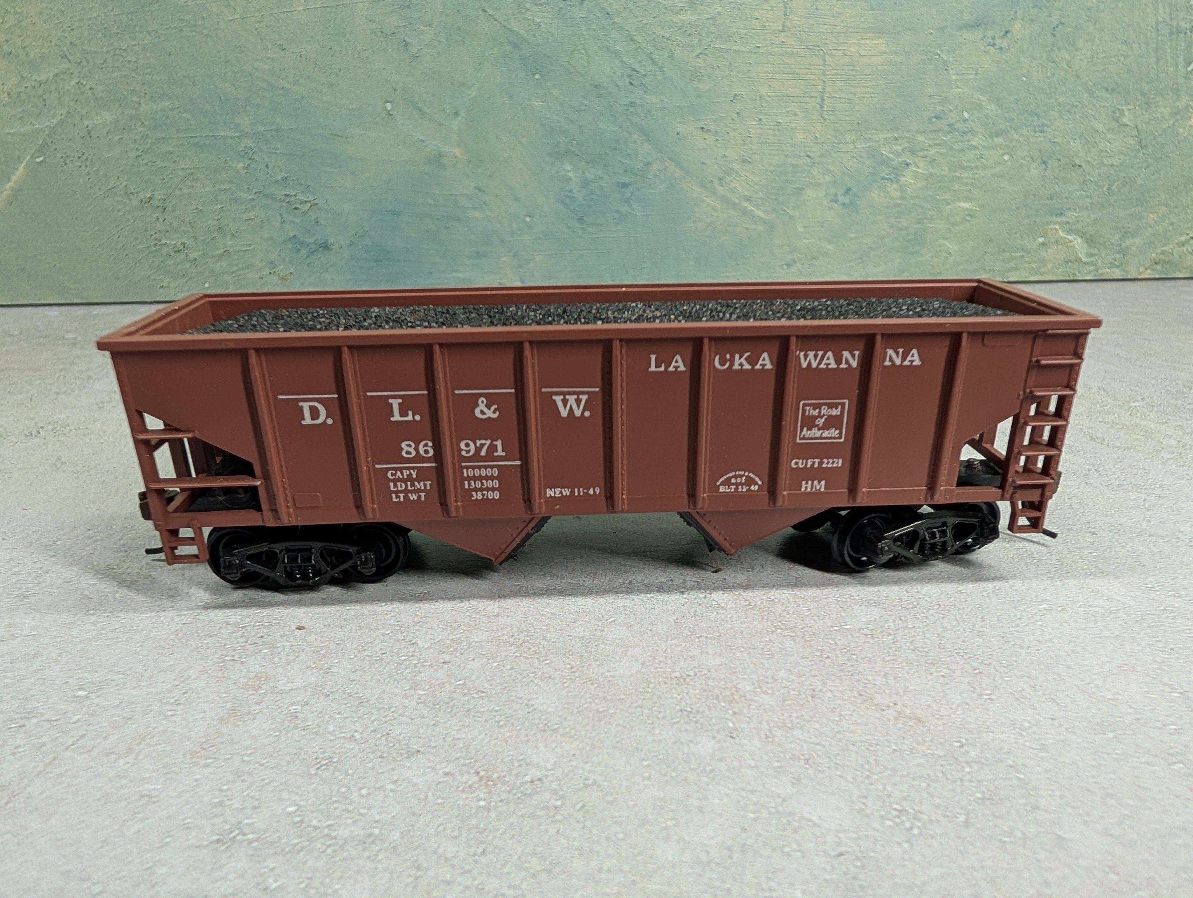 USED HO Scale 2 Bay Open Hopper Lackawanna DL&W #86971