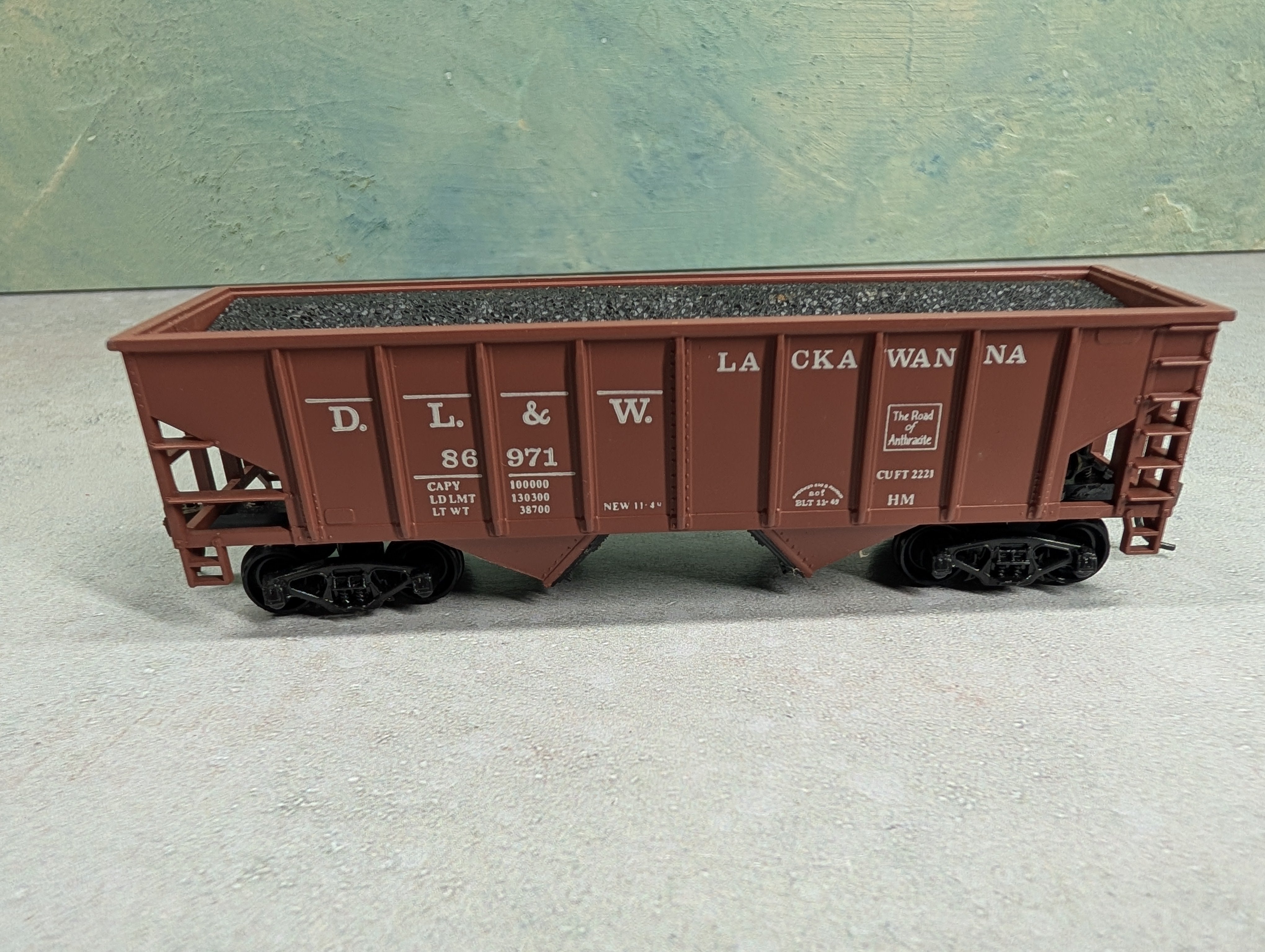 USED HO Scale 2 Bay Open Hopper Lackawanna DL&W #86971