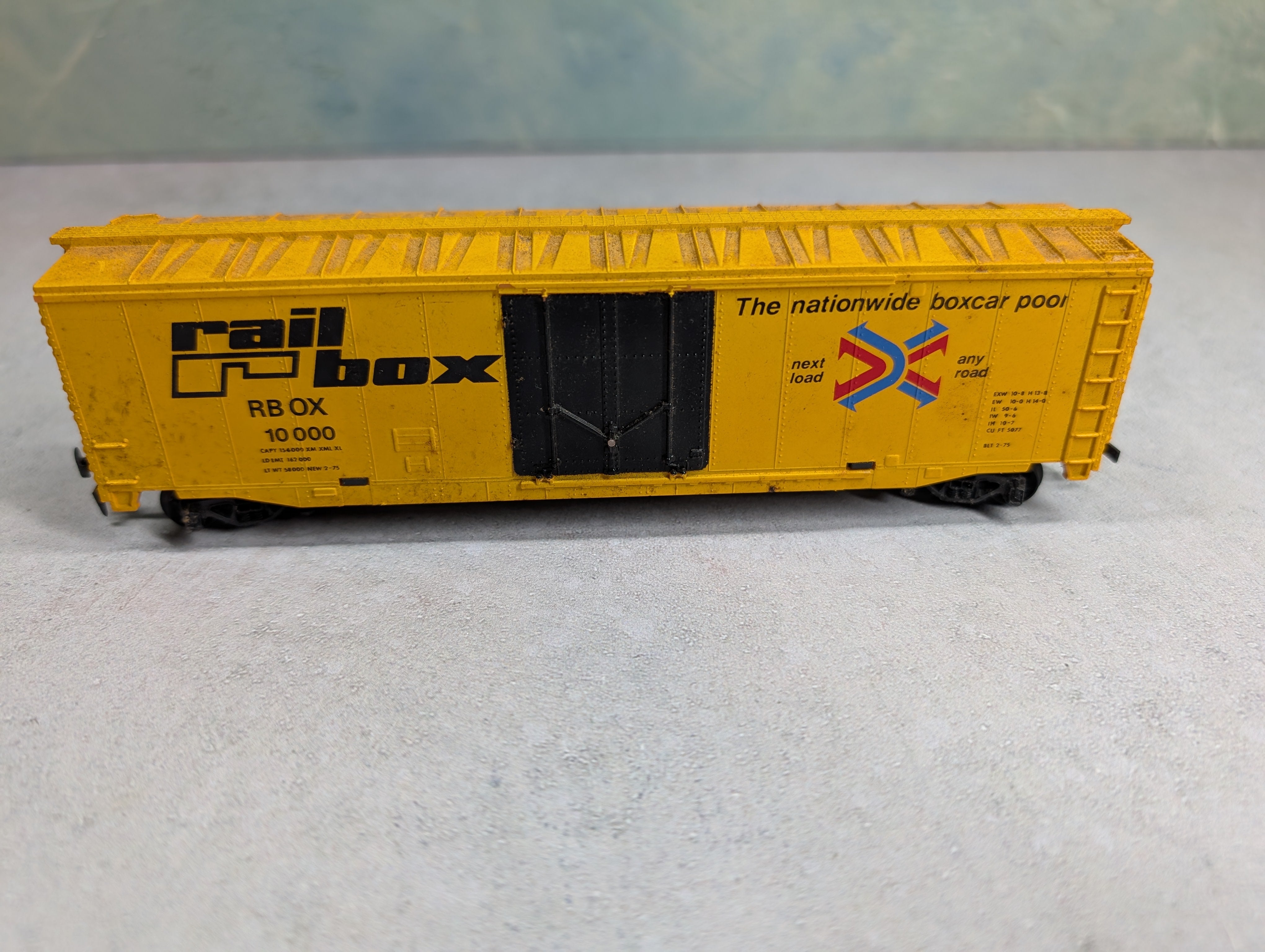 USED Tyco HO Scale 50' Box Car Railbox RBOX #10000