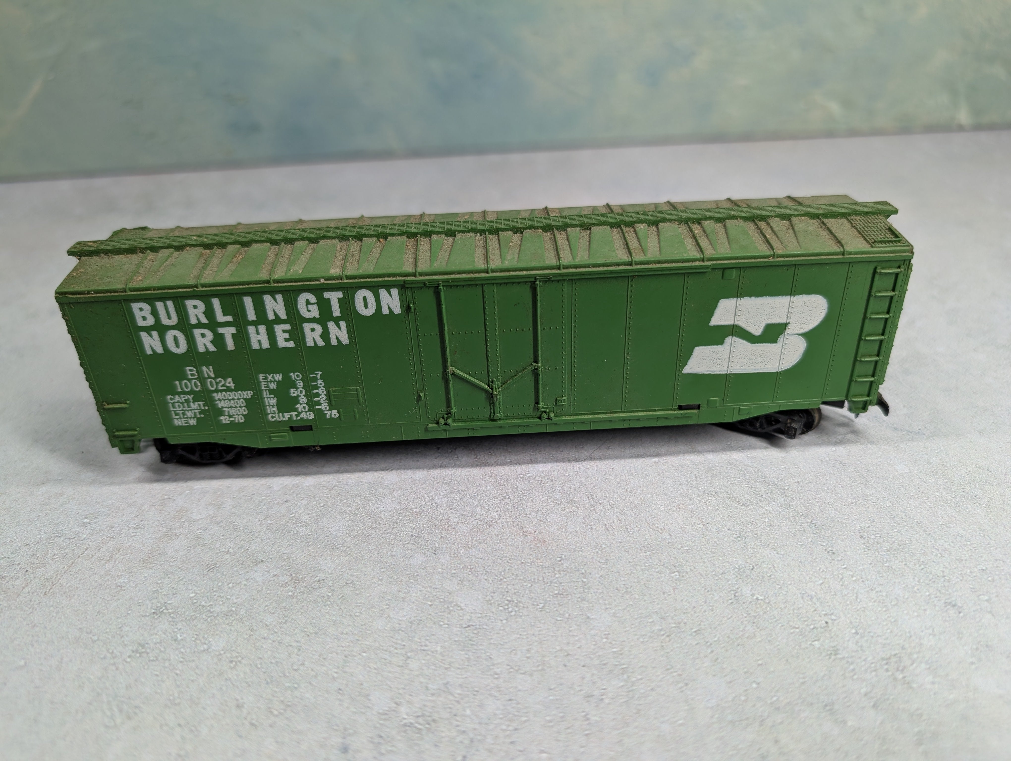 USED Tyco HO Scale 50' Box Car Burlington Northern BN #100024