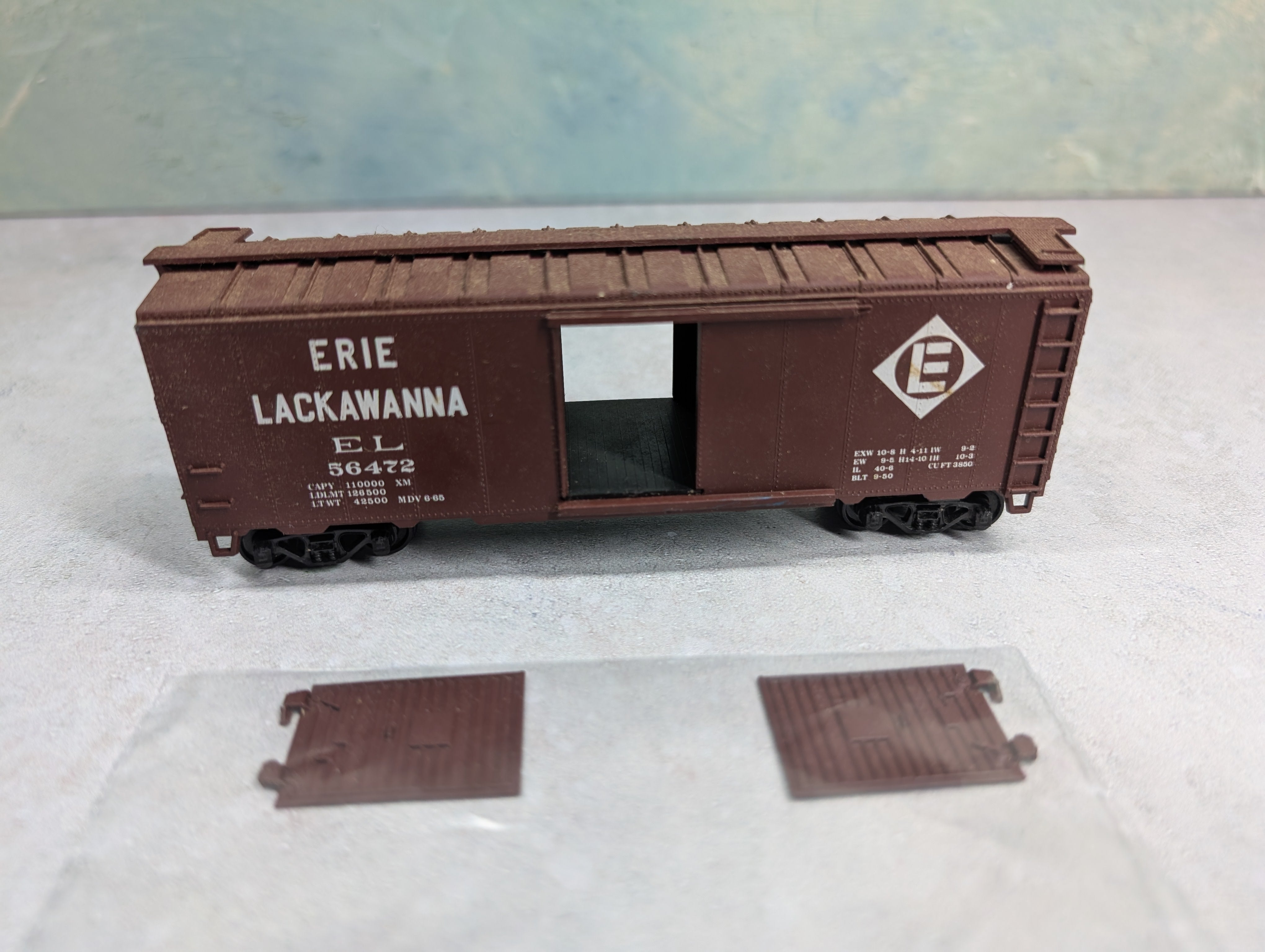 USED Athearn HO Scale 40' Box Car Erie Lackawanna EL #56472