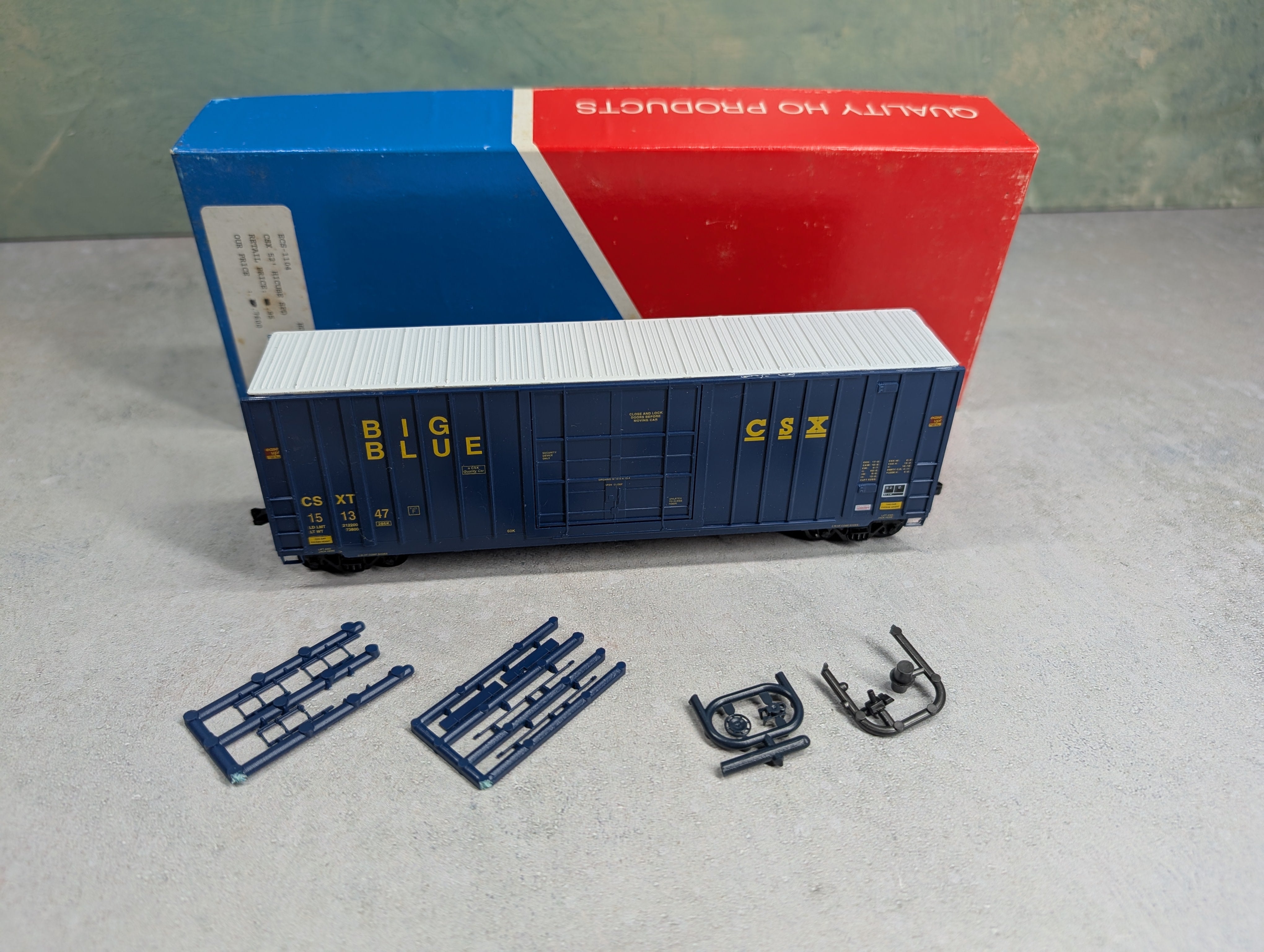 USED E&C SHOPS HO Scale 50' Hi-Cube Box Car CSX CSXT #151347 Big Blue