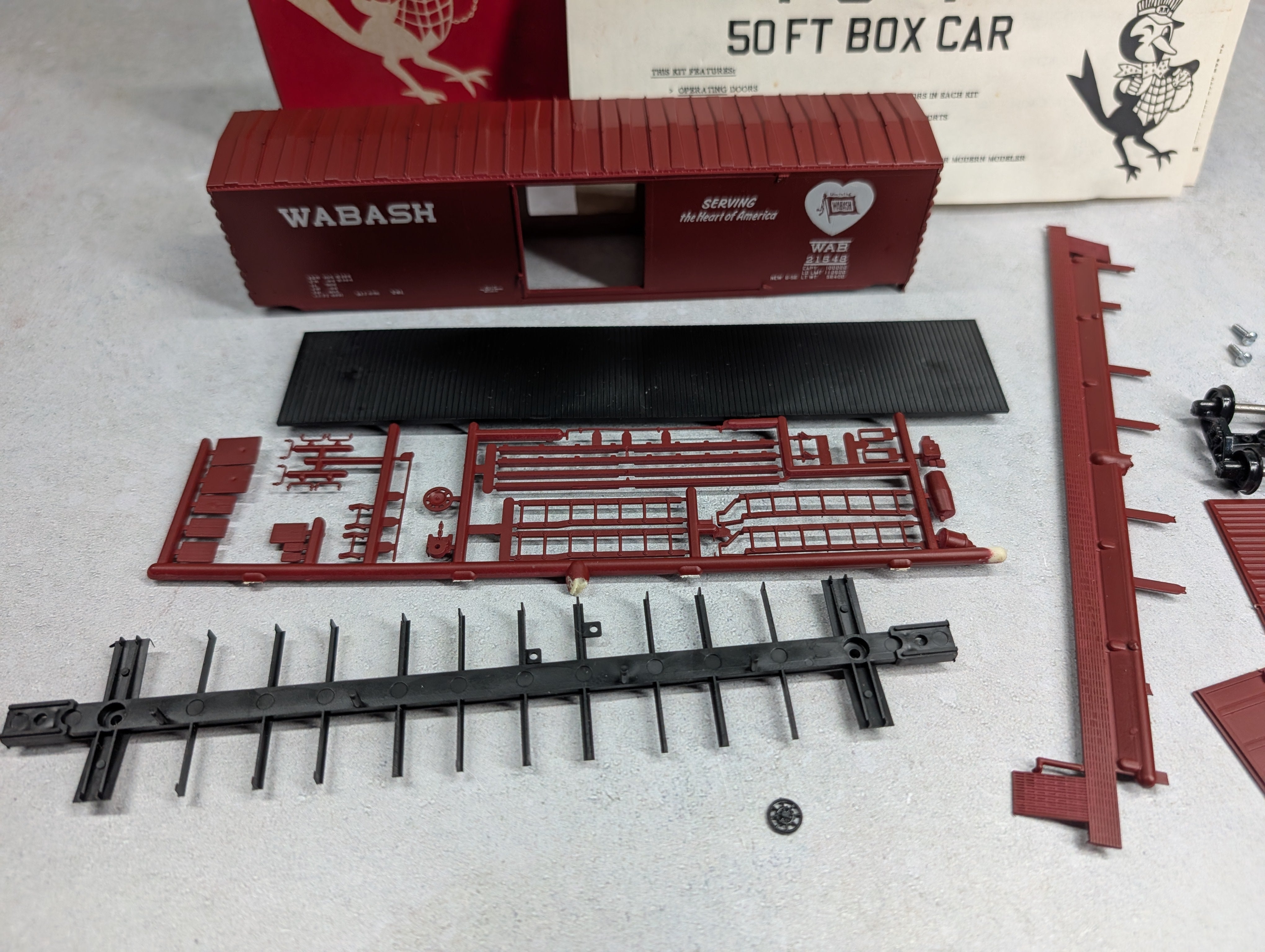 USED Robin's Rails HO Scale PS-1 50' Box Car Wabash WAB #21548 KIT