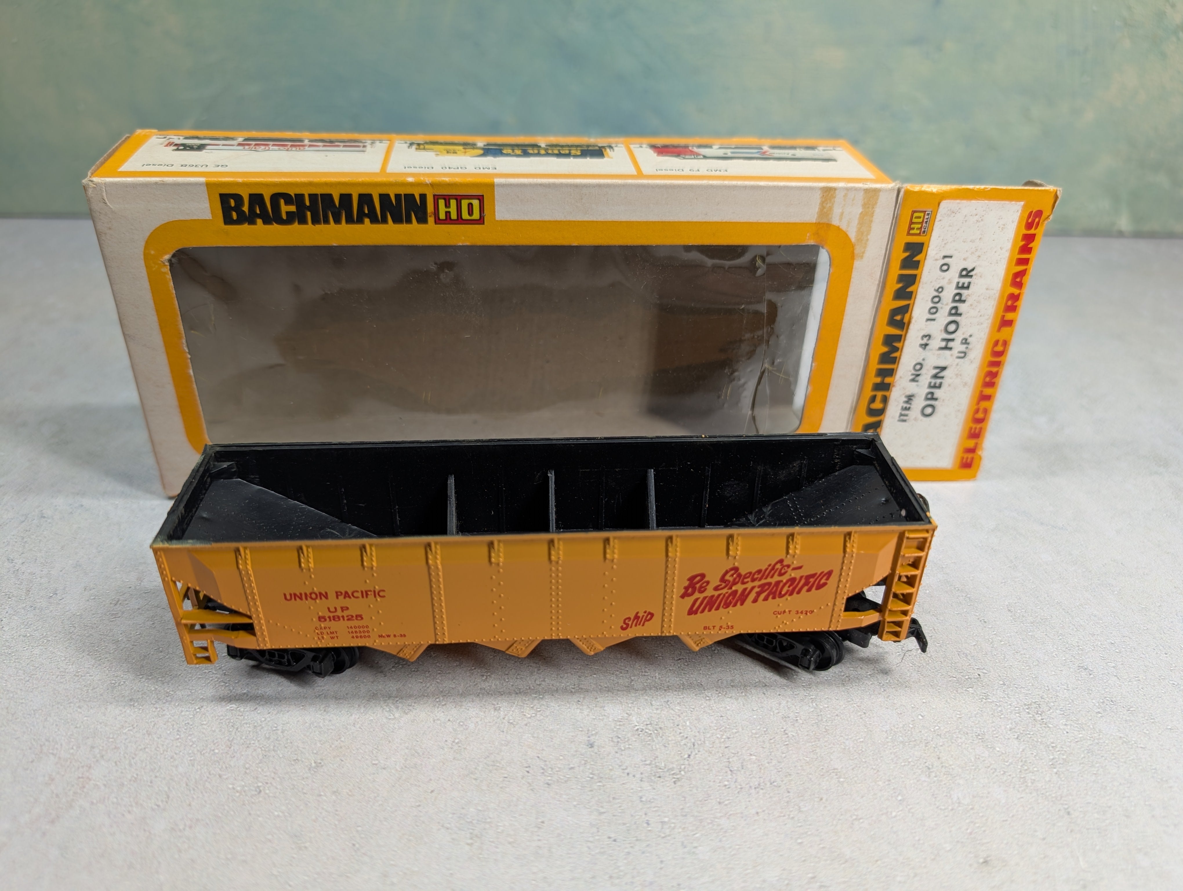USED Bachmann HO Scale Open Hopper Union Pacific UP #518125