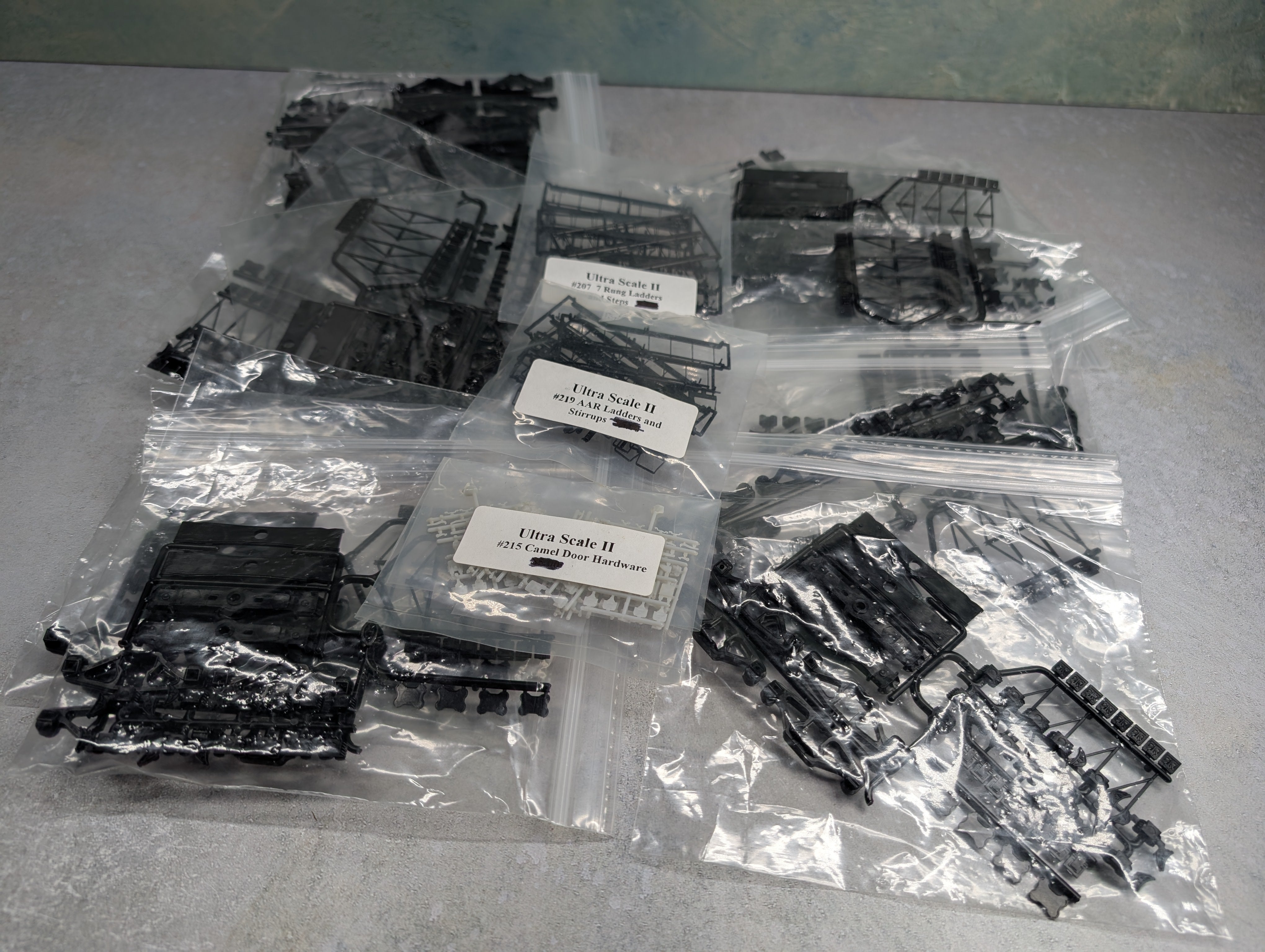 USED O Large lot of Ladders, Steps Trucks and Other Detail Parts Ultra Scale II + more