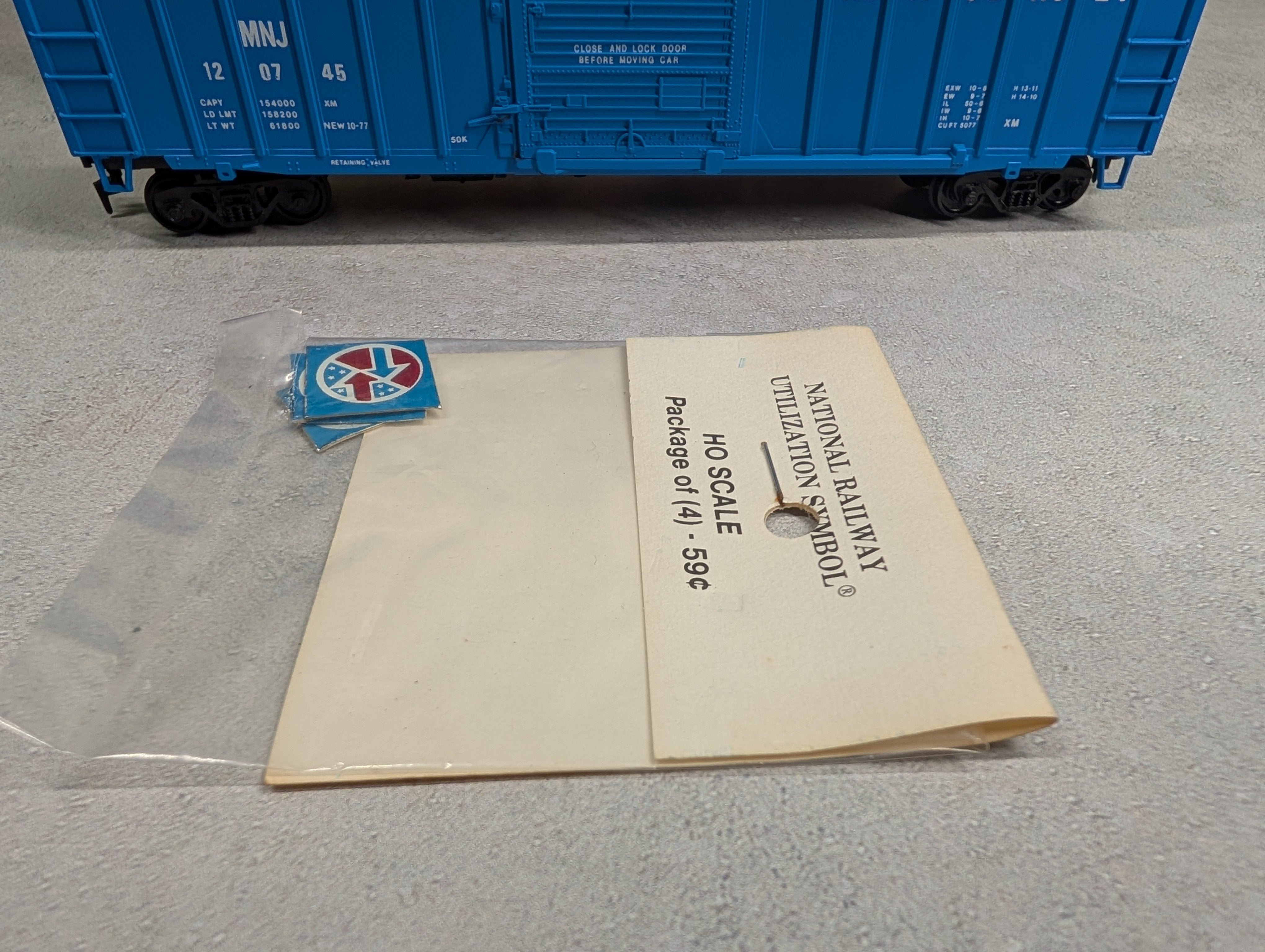 USED Athearn HO Scale 50' ACF Railbox Box Car Middletown & New Jersey MNJ #120745 Bev-Bel