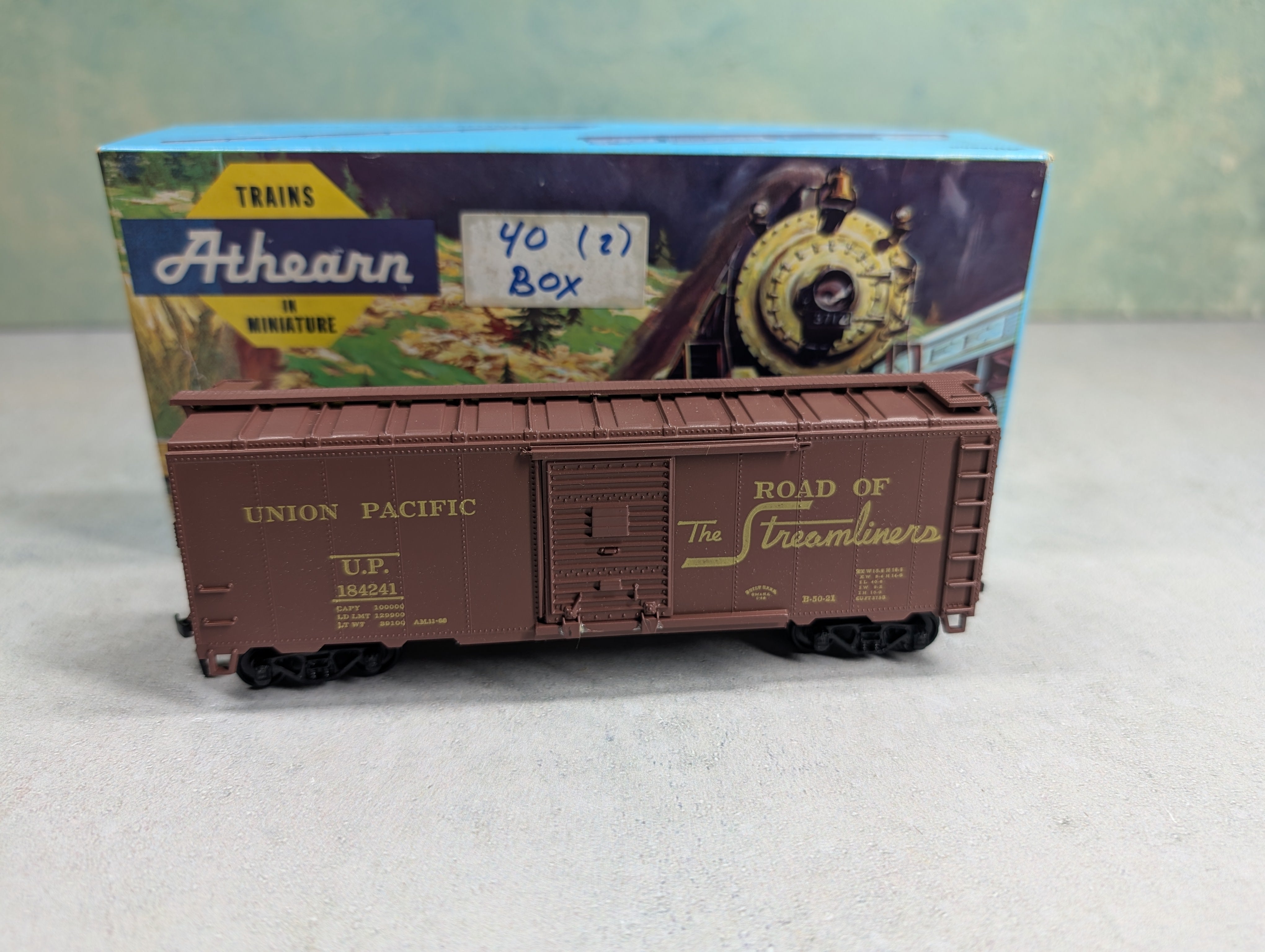 USED Athearn HO Scale 40' Box Car Union Pacific UP #184241