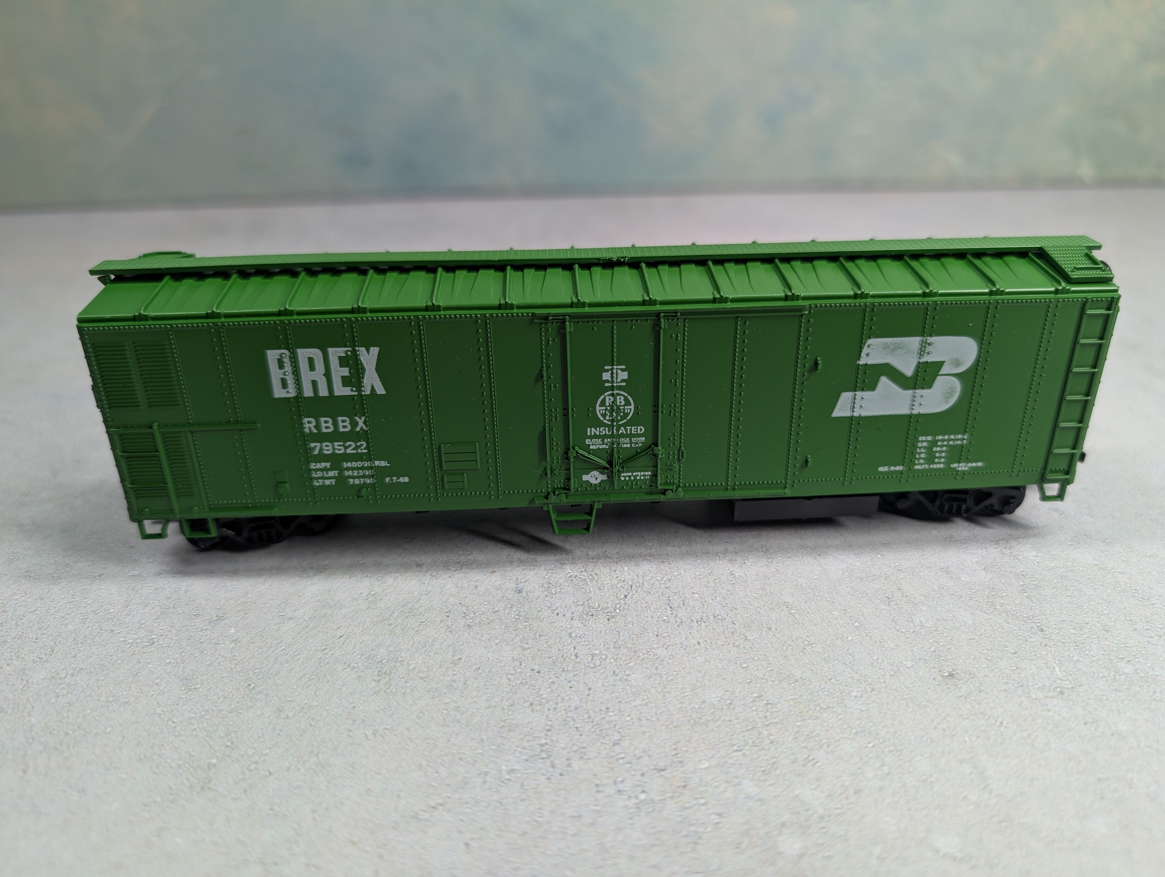 USED Athearn HO Scale 50' Mech Reefer Box Car Burlington Northern RBBX #79522