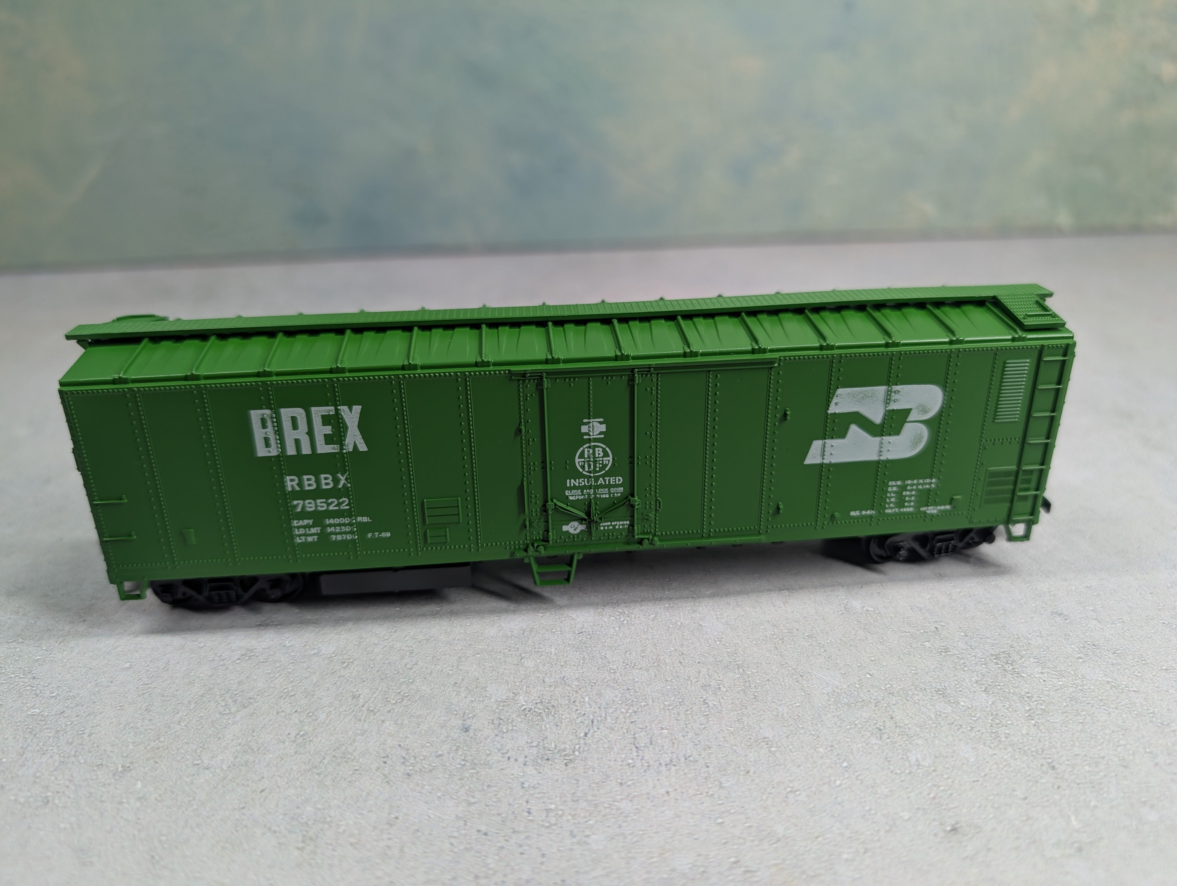 USED Athearn HO Scale 50' Mech Reefer Box Car Burlington Northern RBBX #79522