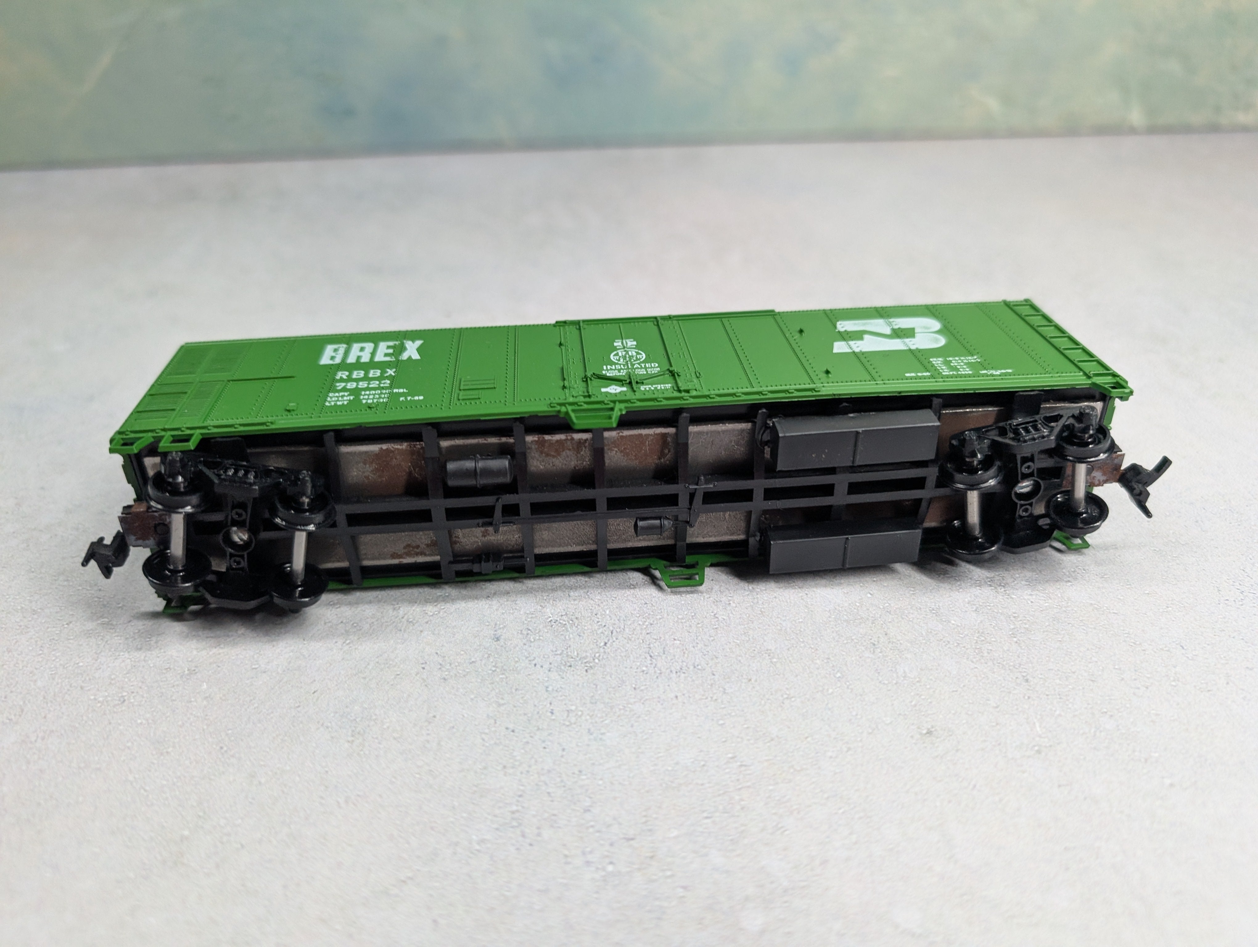 USED Athearn HO Scale 50' Mech Reefer Box Car Burlington Northern RBBX #79522