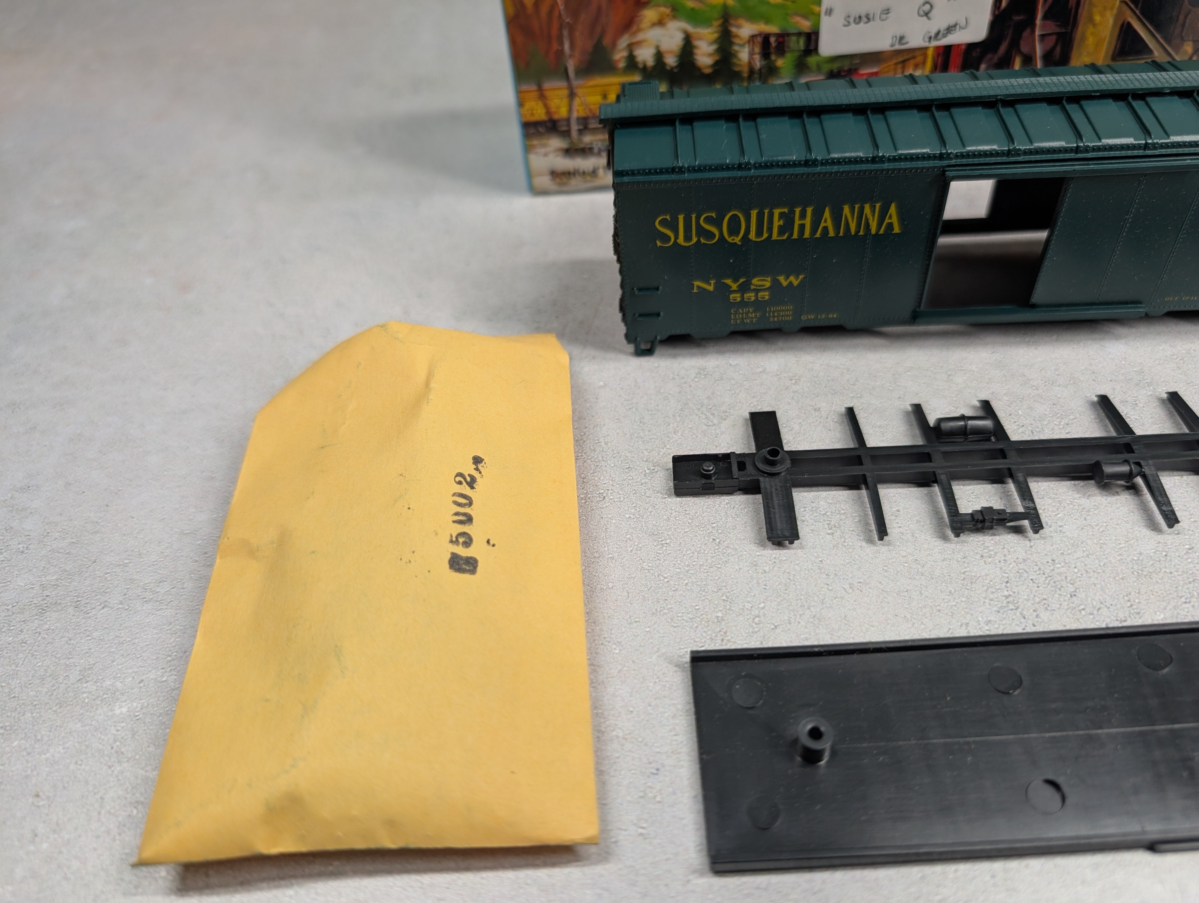 USED Athearn HO Scale 40' Steel Box Car New York Susquehanna & Western NYSW #555 Bev-Bel KIT