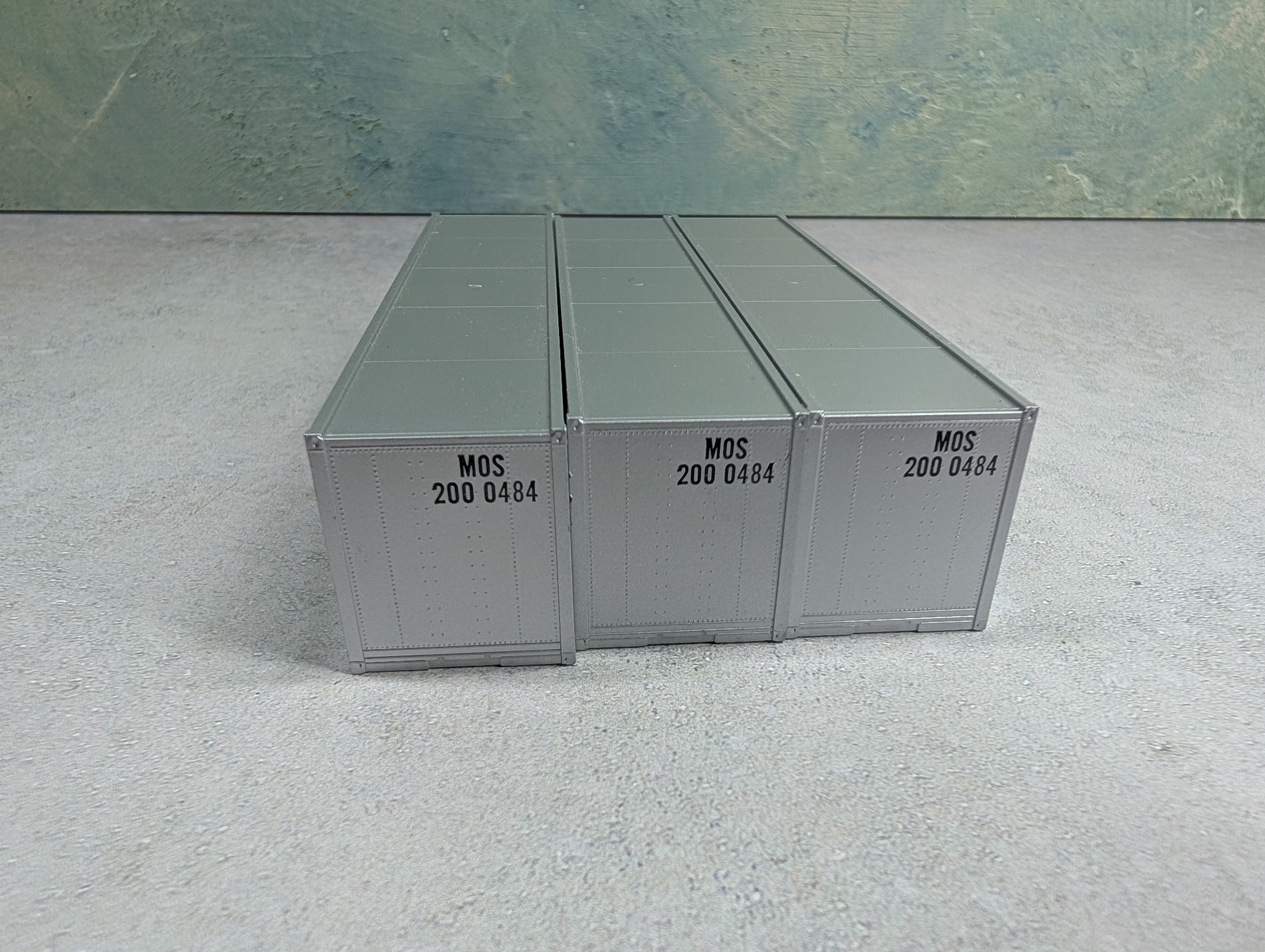 USED Athearn 2029 HO Scale 40' Containers Mitsui O.S.K. Lines (3 pcs)