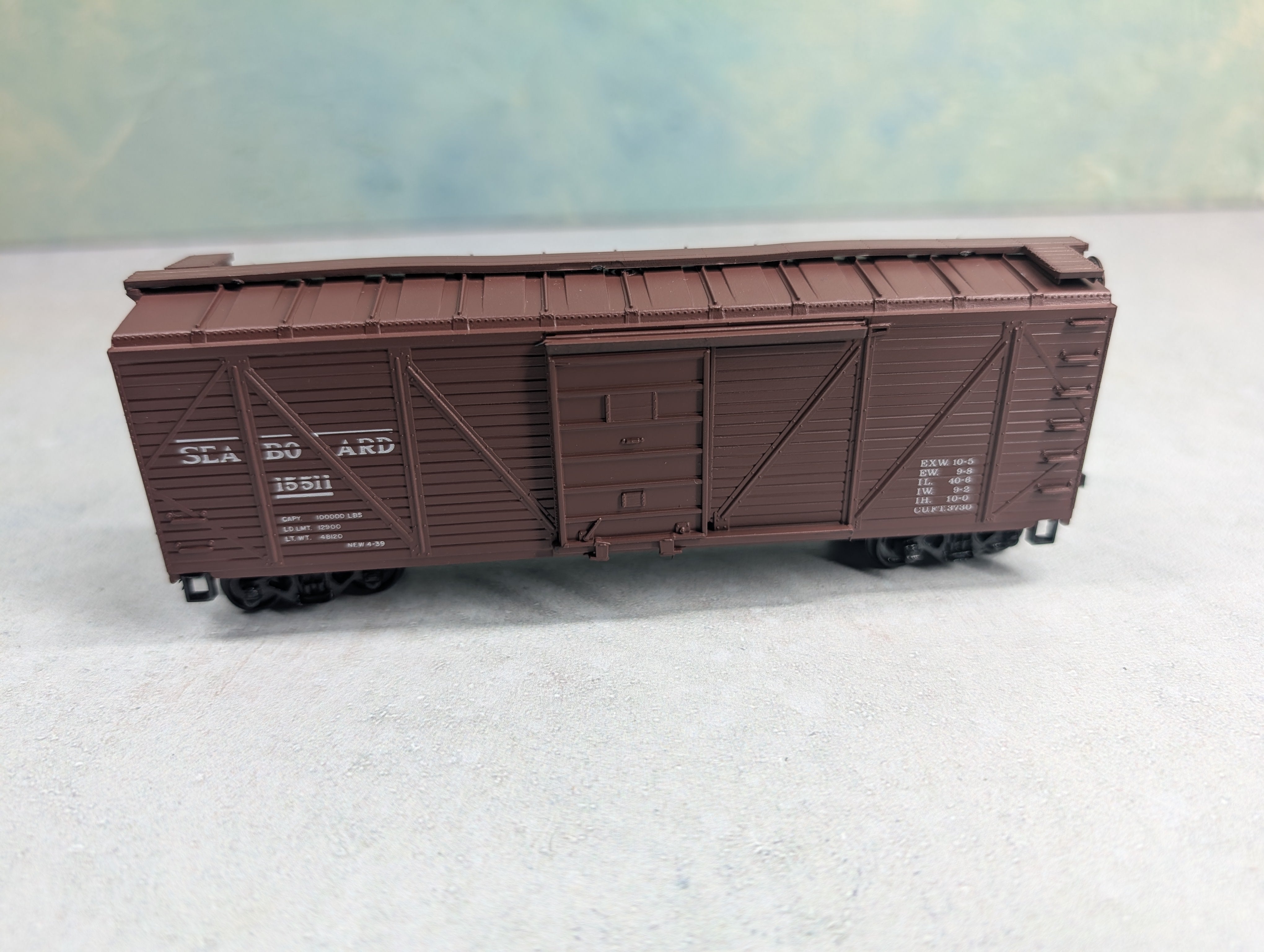 USED Roundhouse HO Scale 40' Wooden Box Car Seaboard #15511