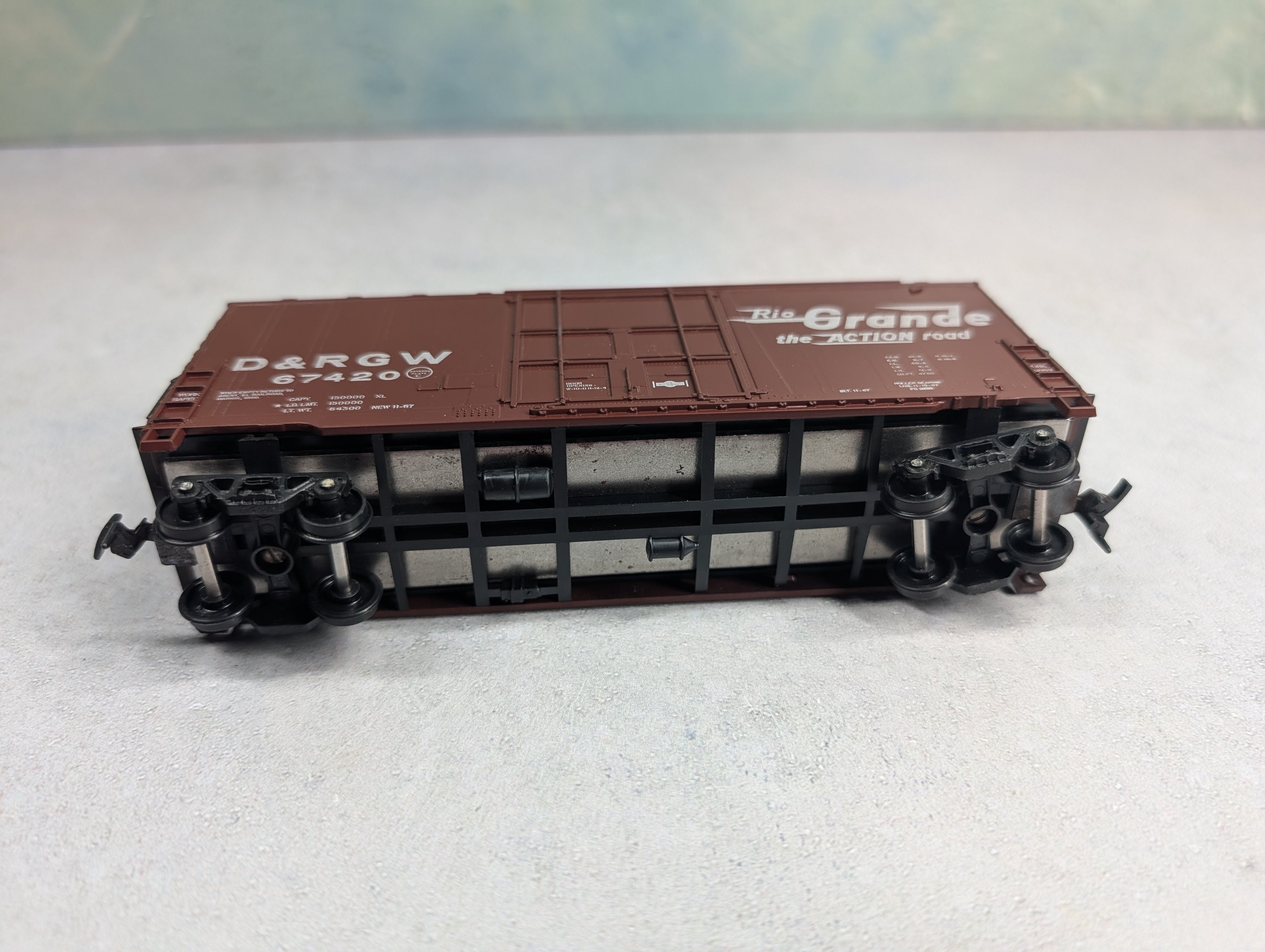 USED Athearn HO Scale 40' Hi-Cube Box Car Rio Grande D&RGW #67420