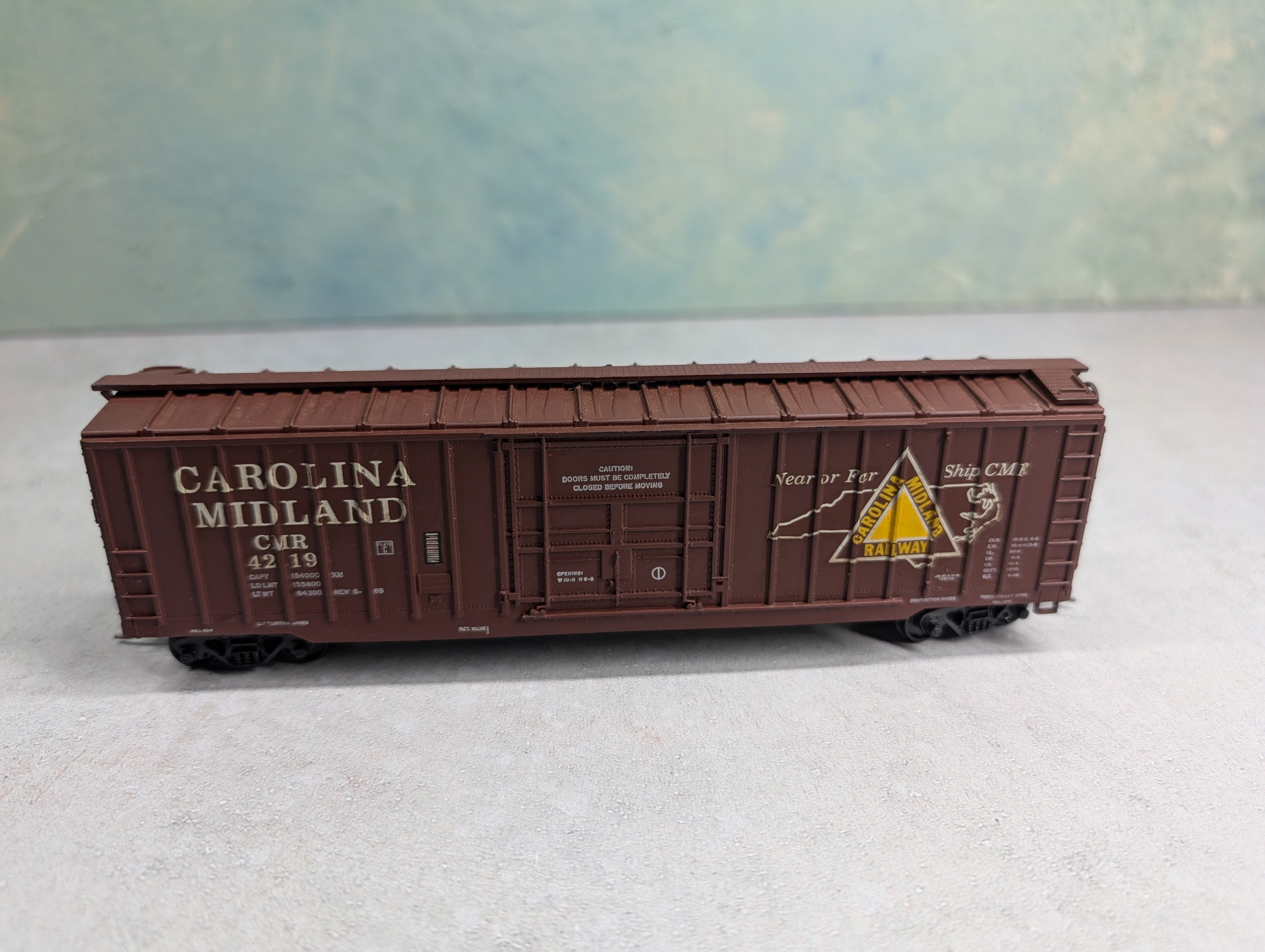 USED Athearn HO Scale 50' OB Box Car Carolina Midland CMR #4219 Decal