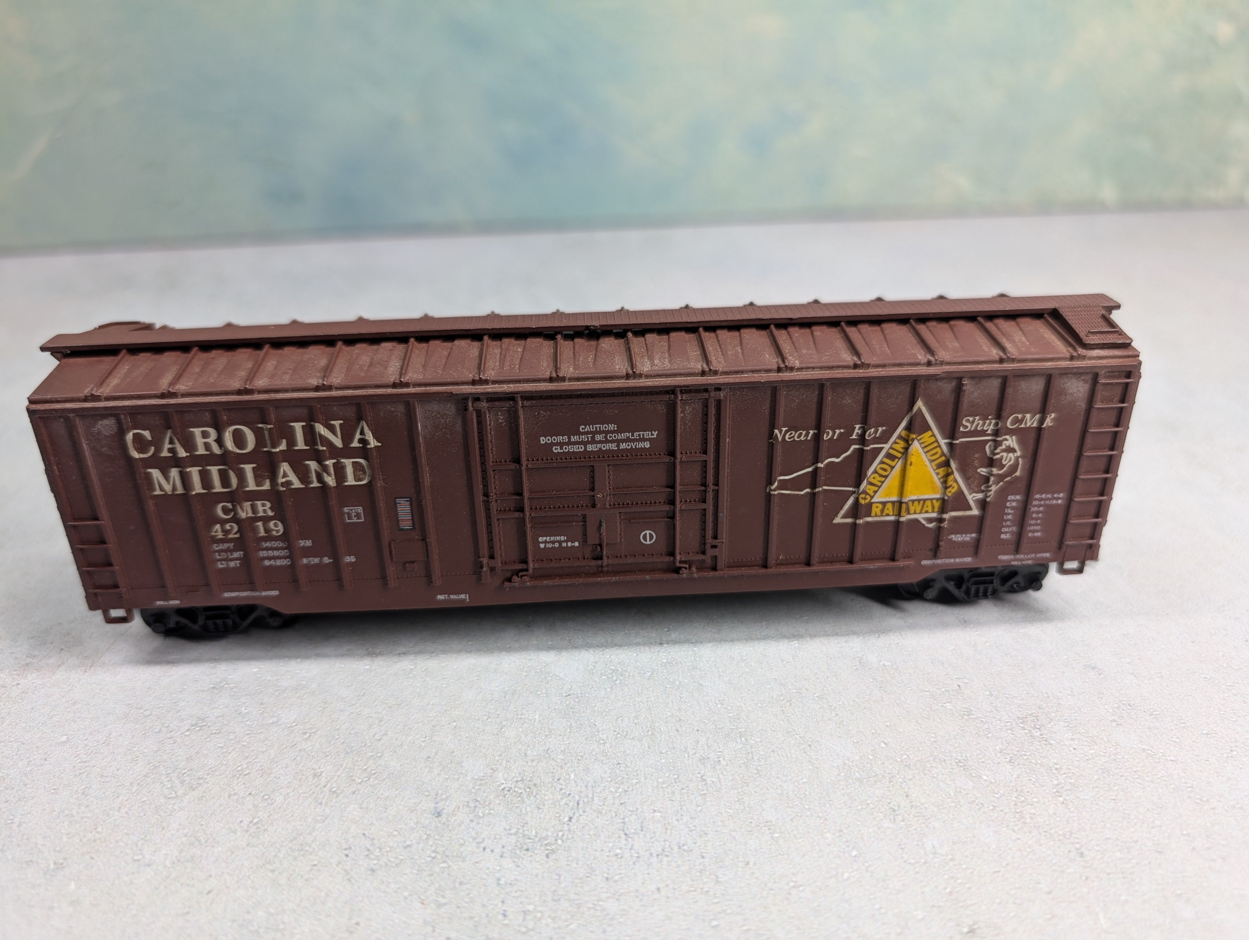 USED Athearn HO Scale 50' OB Box Car Carolina Midland CMR #4219 Decal